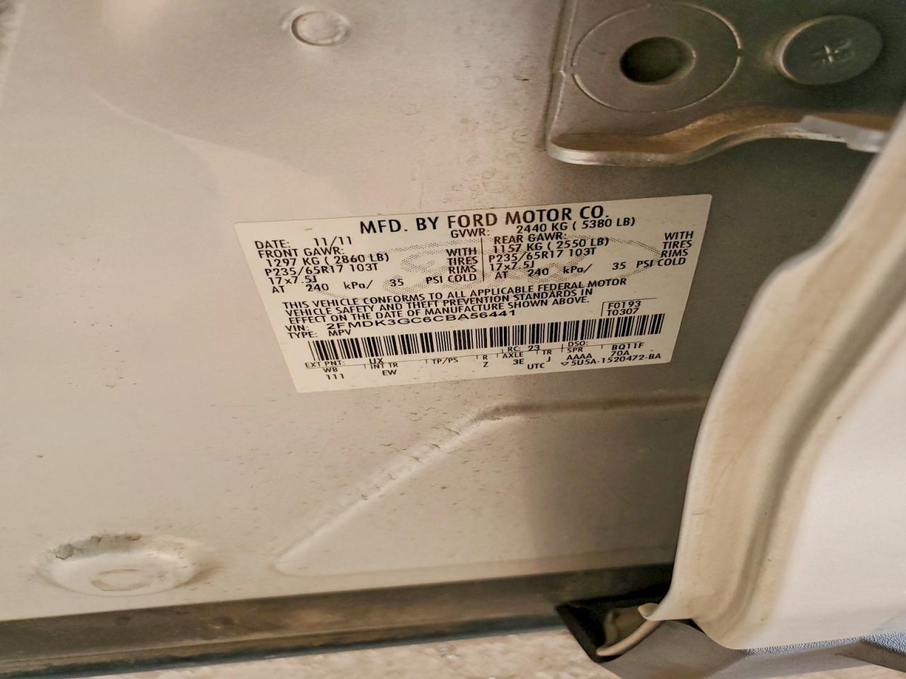 2012 Ford Edge Se Silver vin: 2FMDK3GC6CBA56441