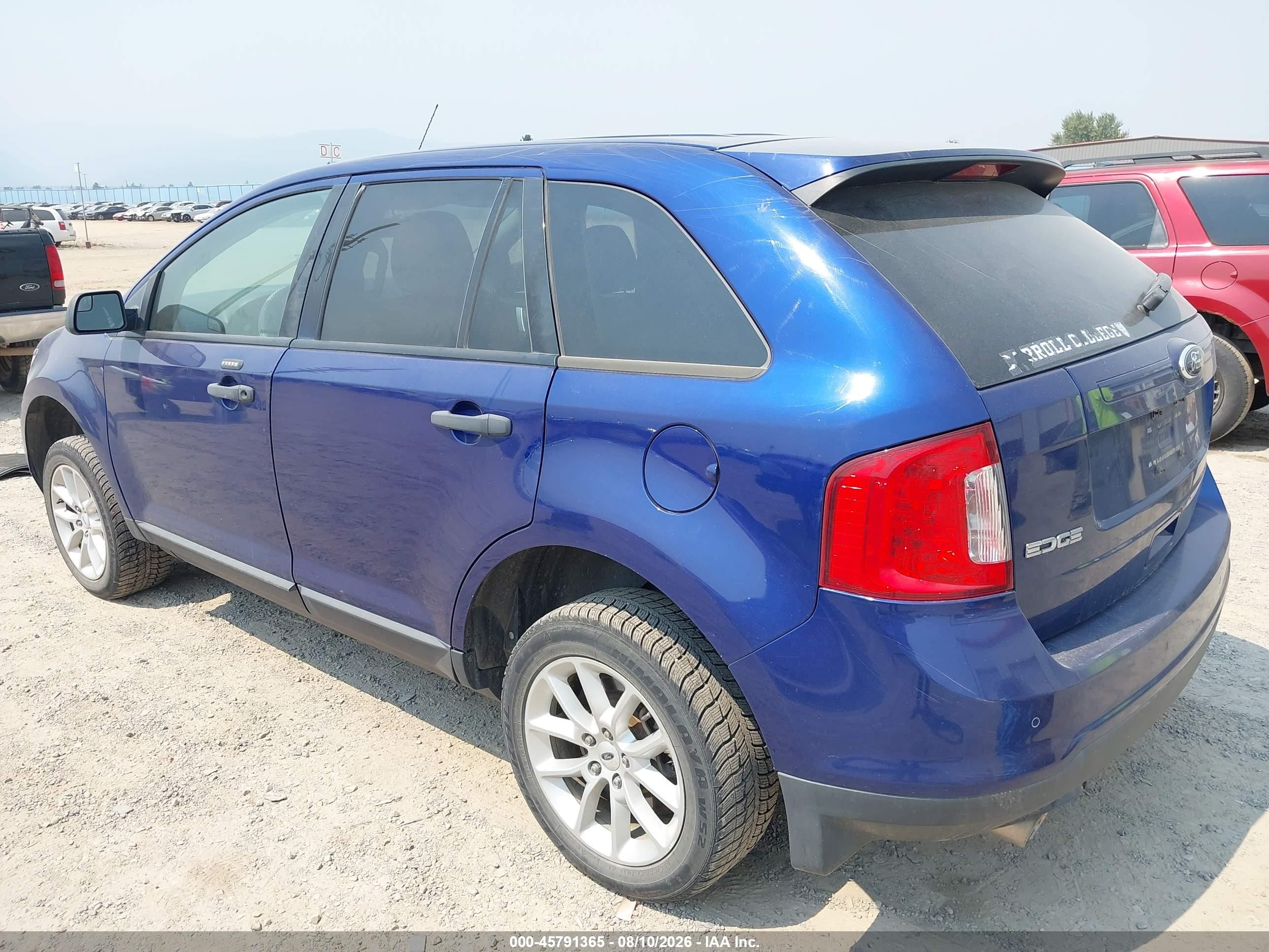 2013 Ford Edge Se Blue vin: 2FMDK3GC6DBA88372