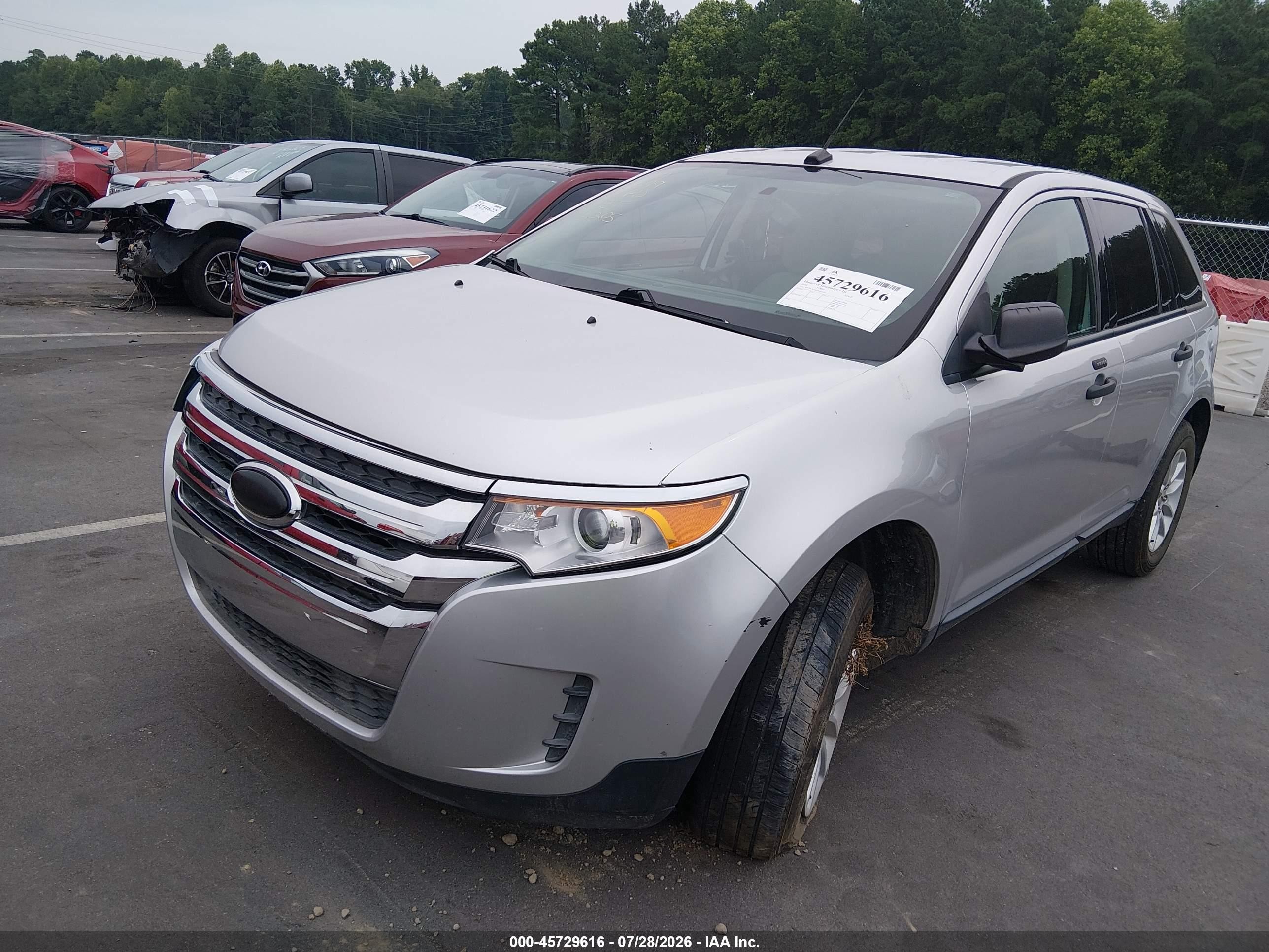 2014 Ford Edge Se Silver vin: 2FMDK3GC6EBA02205