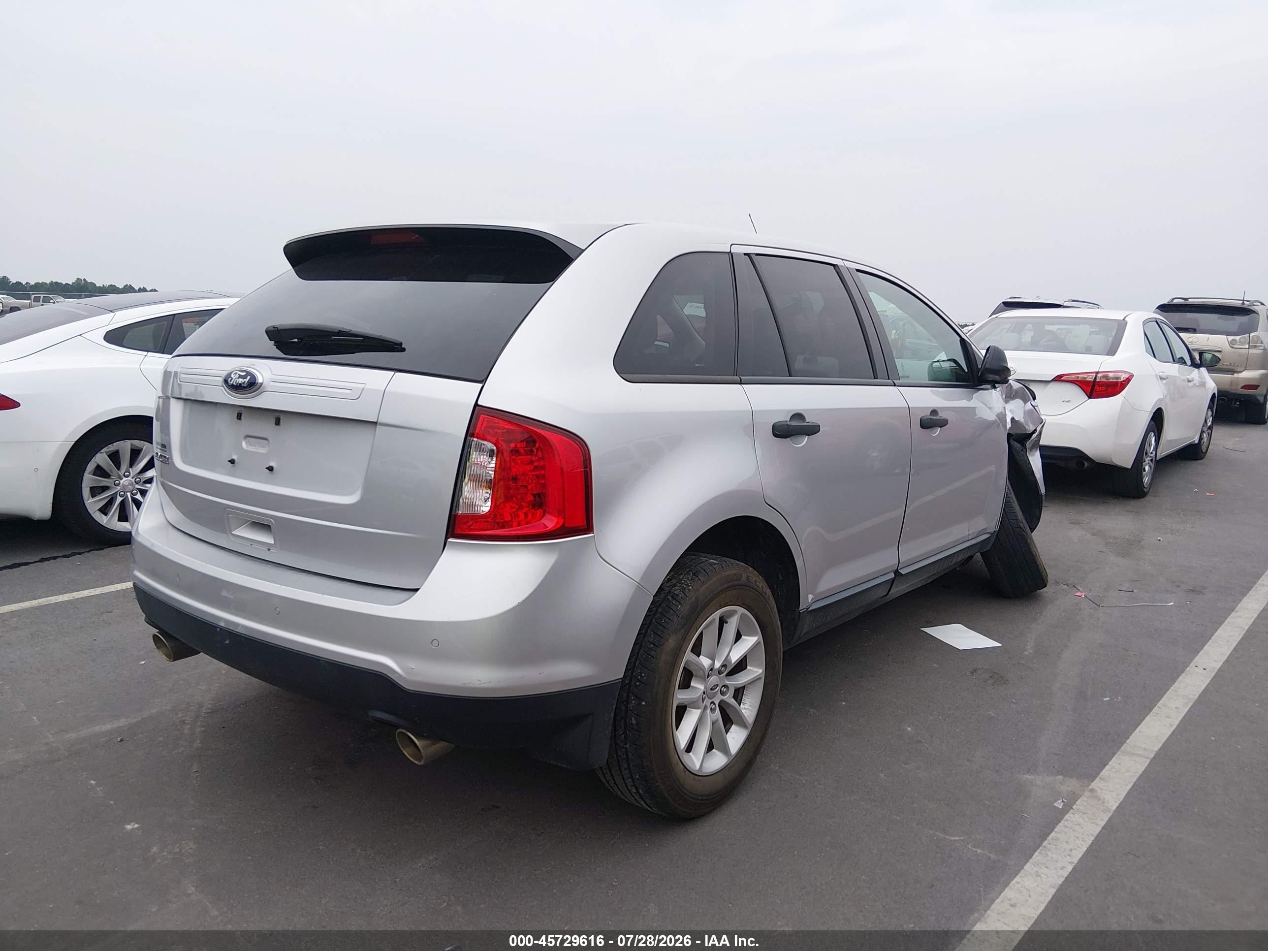 2014 Ford Edge Se Silver vin: 2FMDK3GC6EBA02205