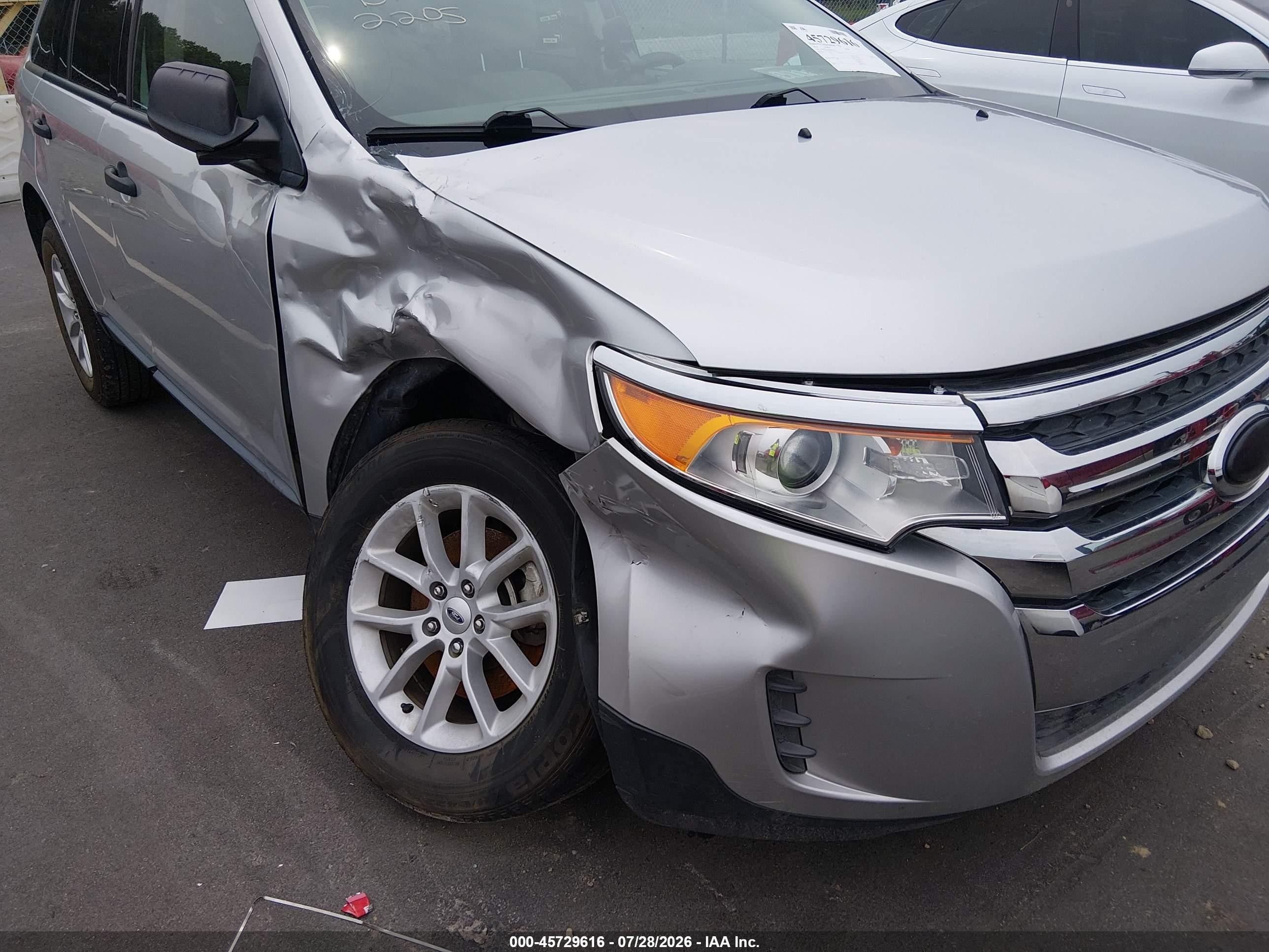 2014 Ford Edge Se Silver vin: 2FMDK3GC6EBA02205