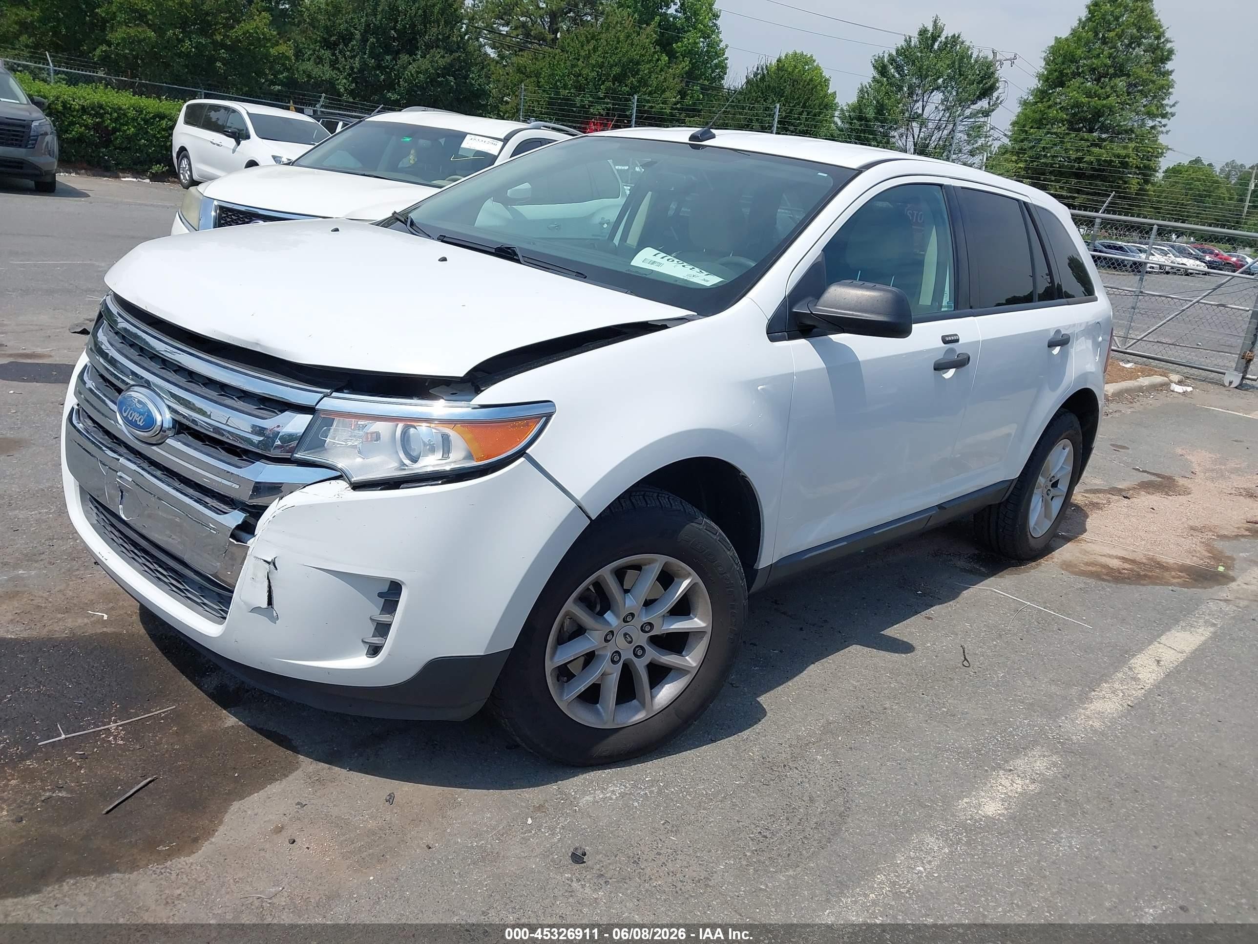 2014 Ford Edge Se Белый vin: 2FMDK3GC6EBA32658