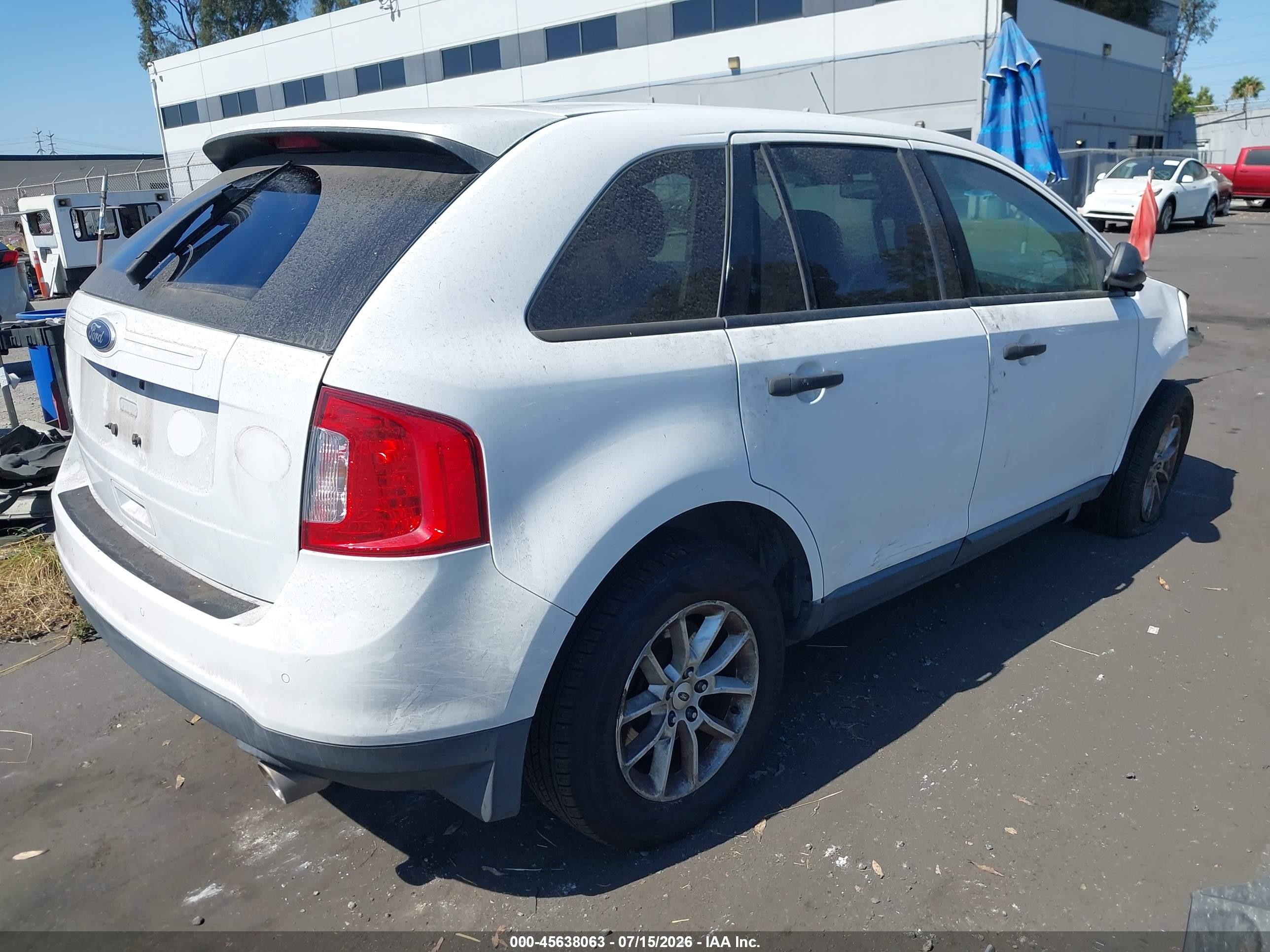 2014 Ford Edge Se White vin: 2FMDK3GC6EBA83481