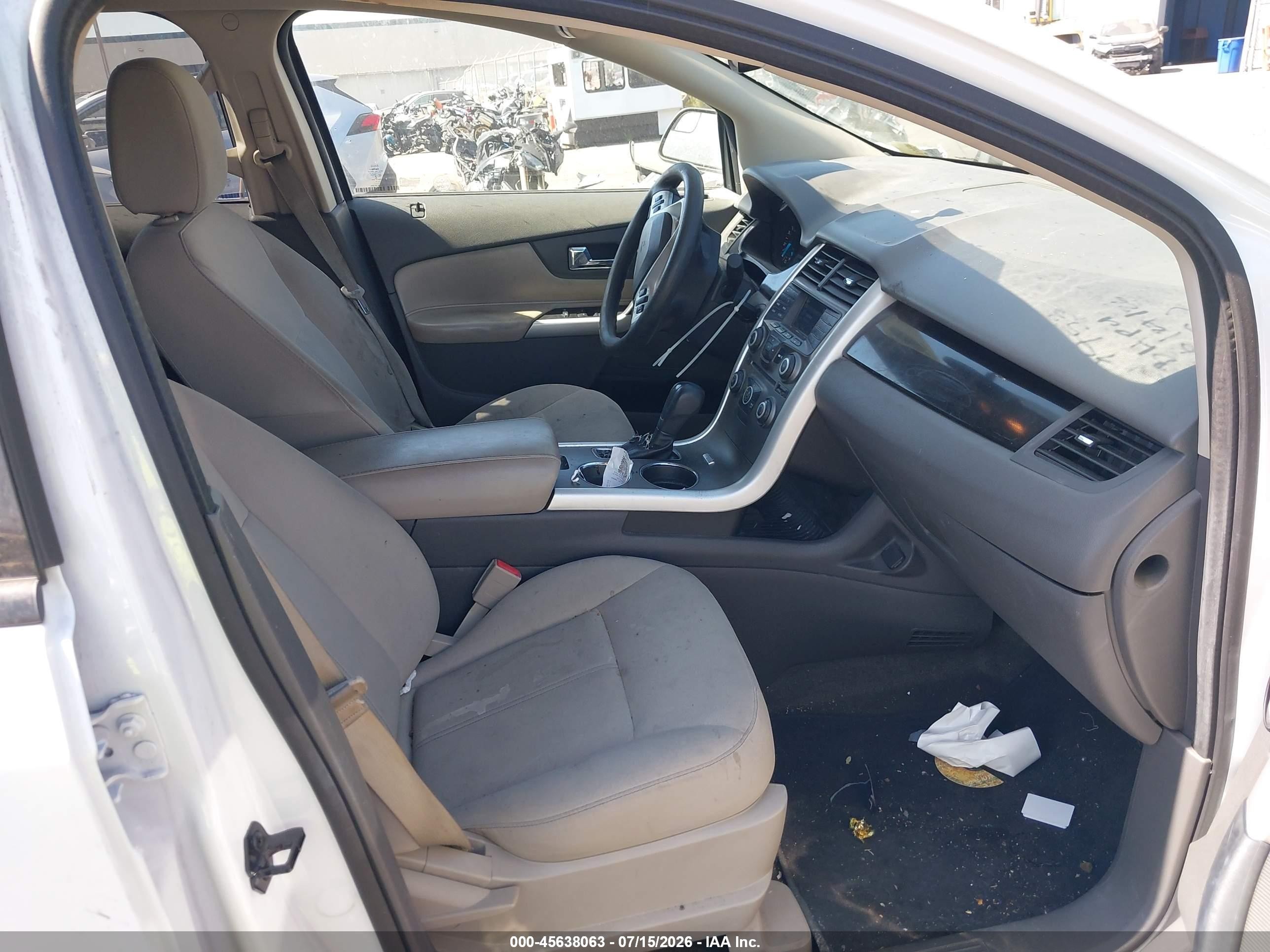 2014 Ford Edge Se White vin: 2FMDK3GC6EBA83481