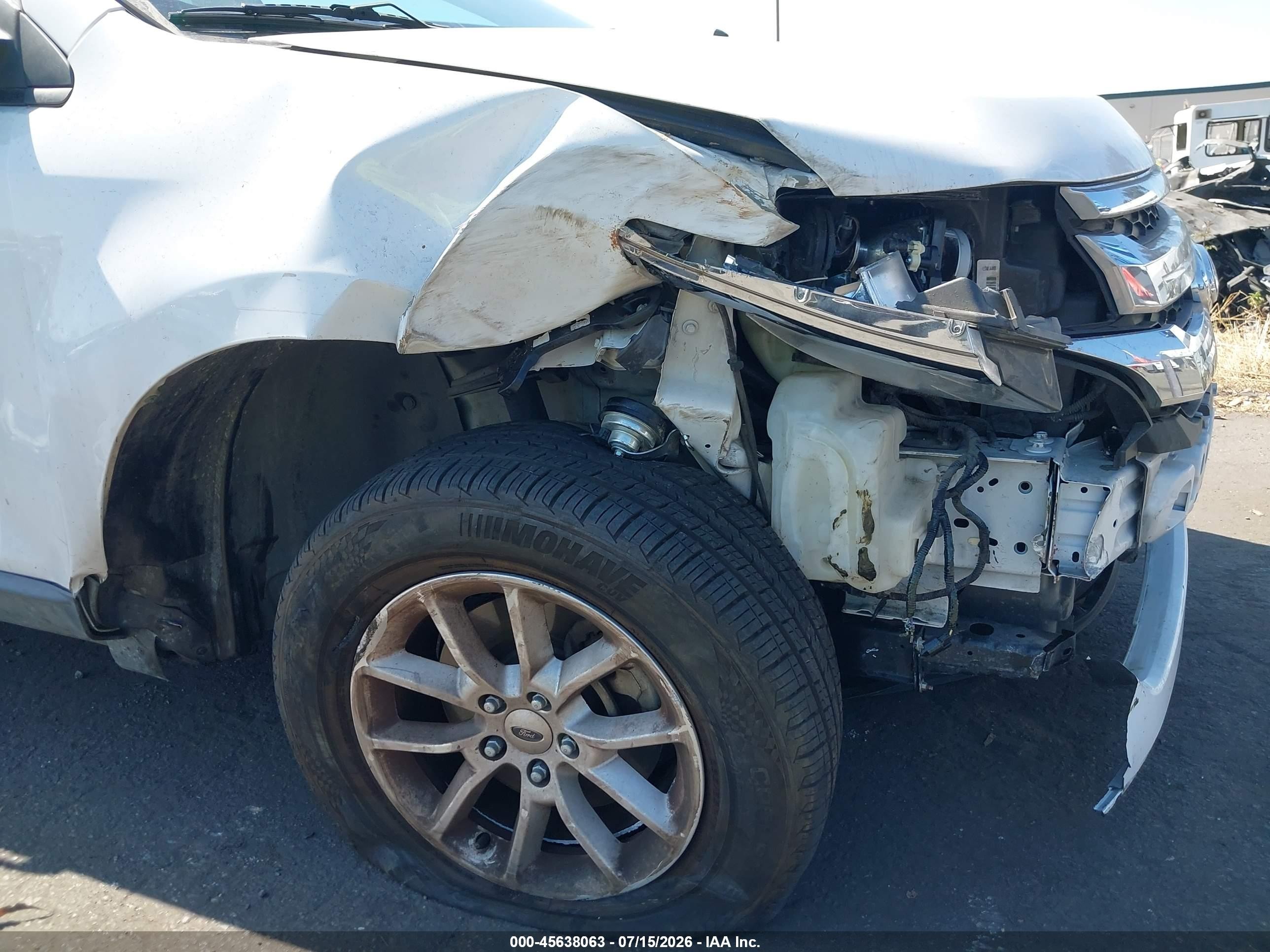 2014 Ford Edge Se White vin: 2FMDK3GC6EBA83481