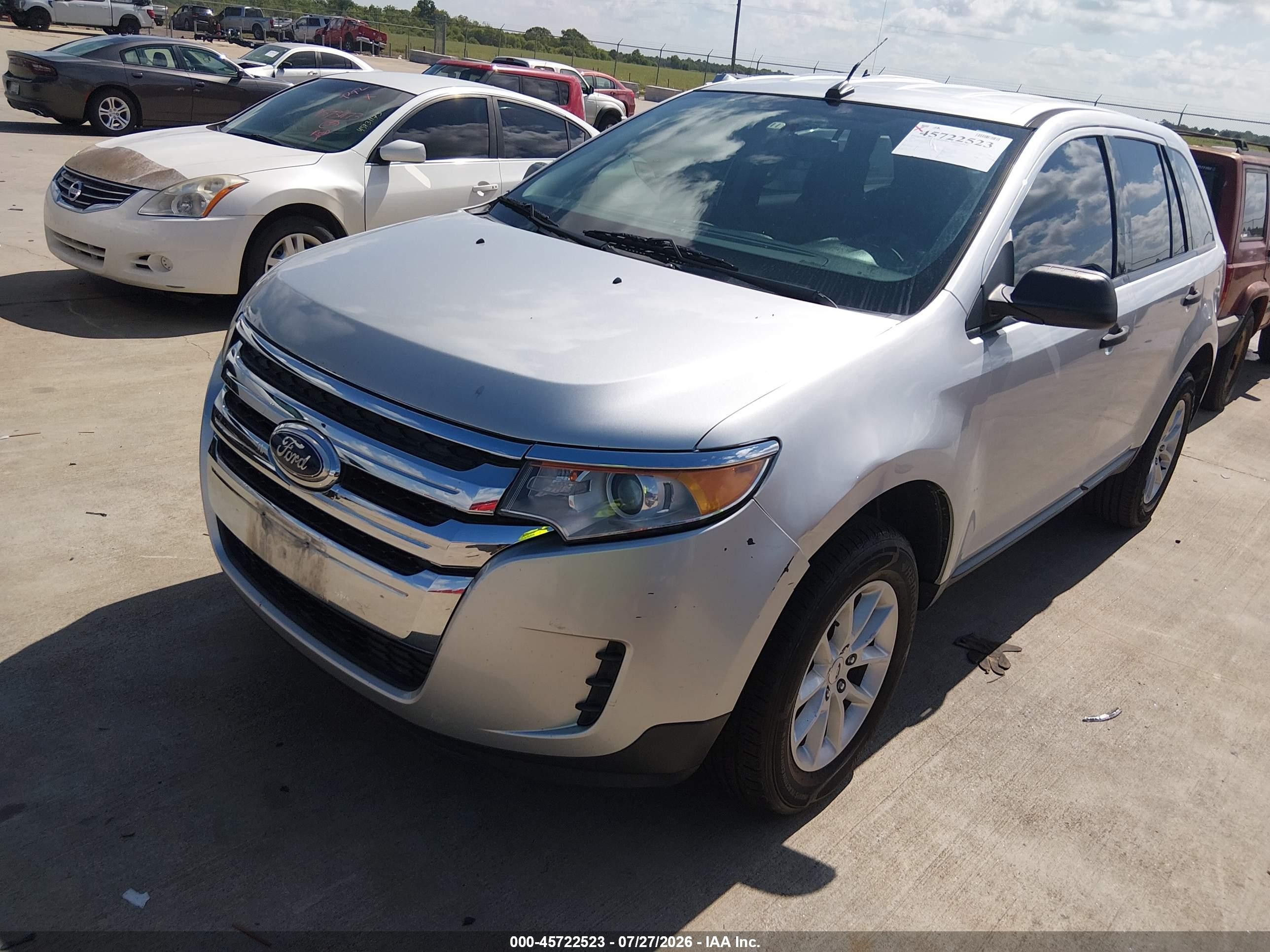 2014 Ford Edge Se Silver vin: 2FMDK3GC6EBA96053
