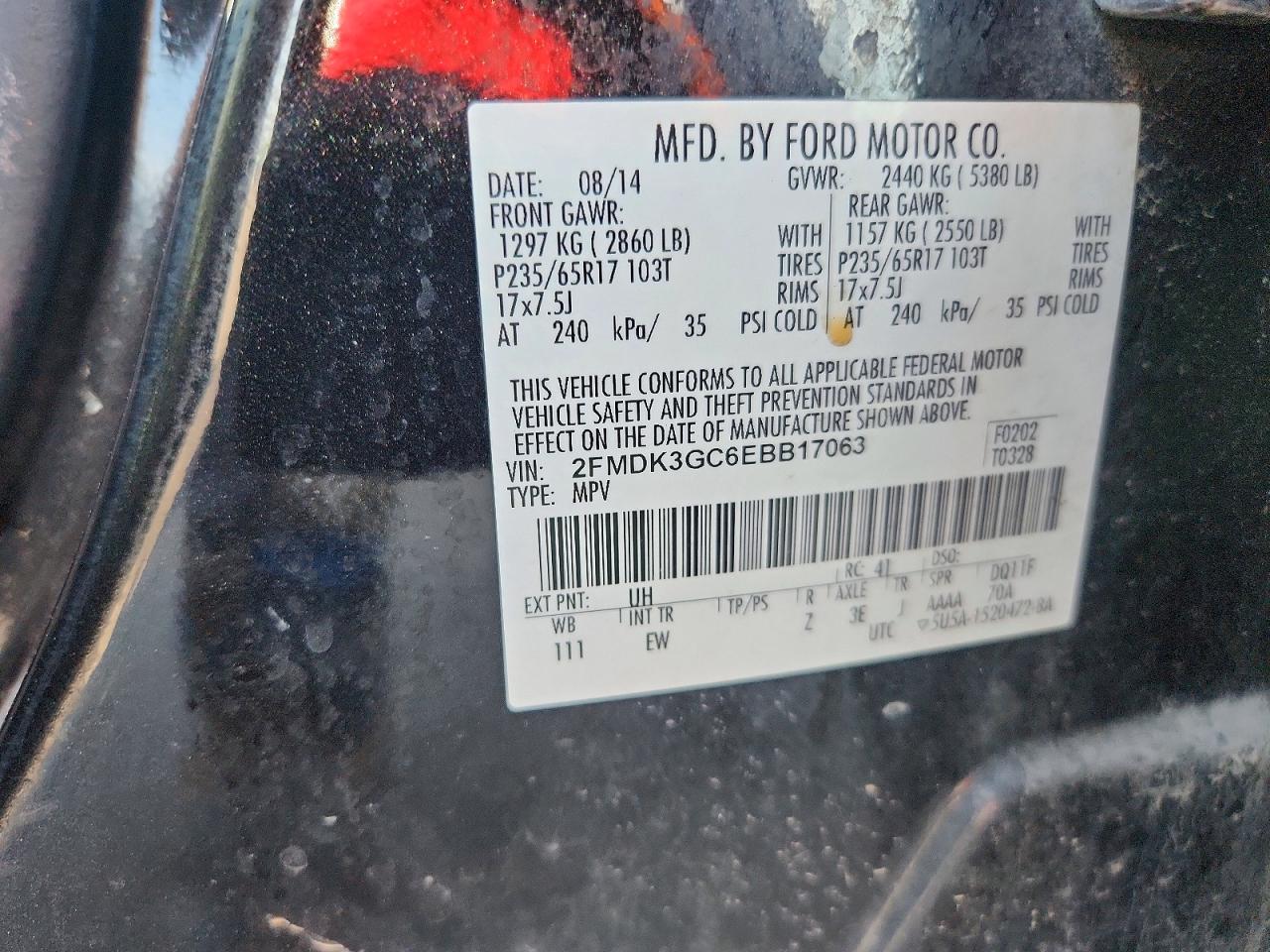 2014 Ford Edge Se Black vin: 2FMDK3GC6EBB17063
