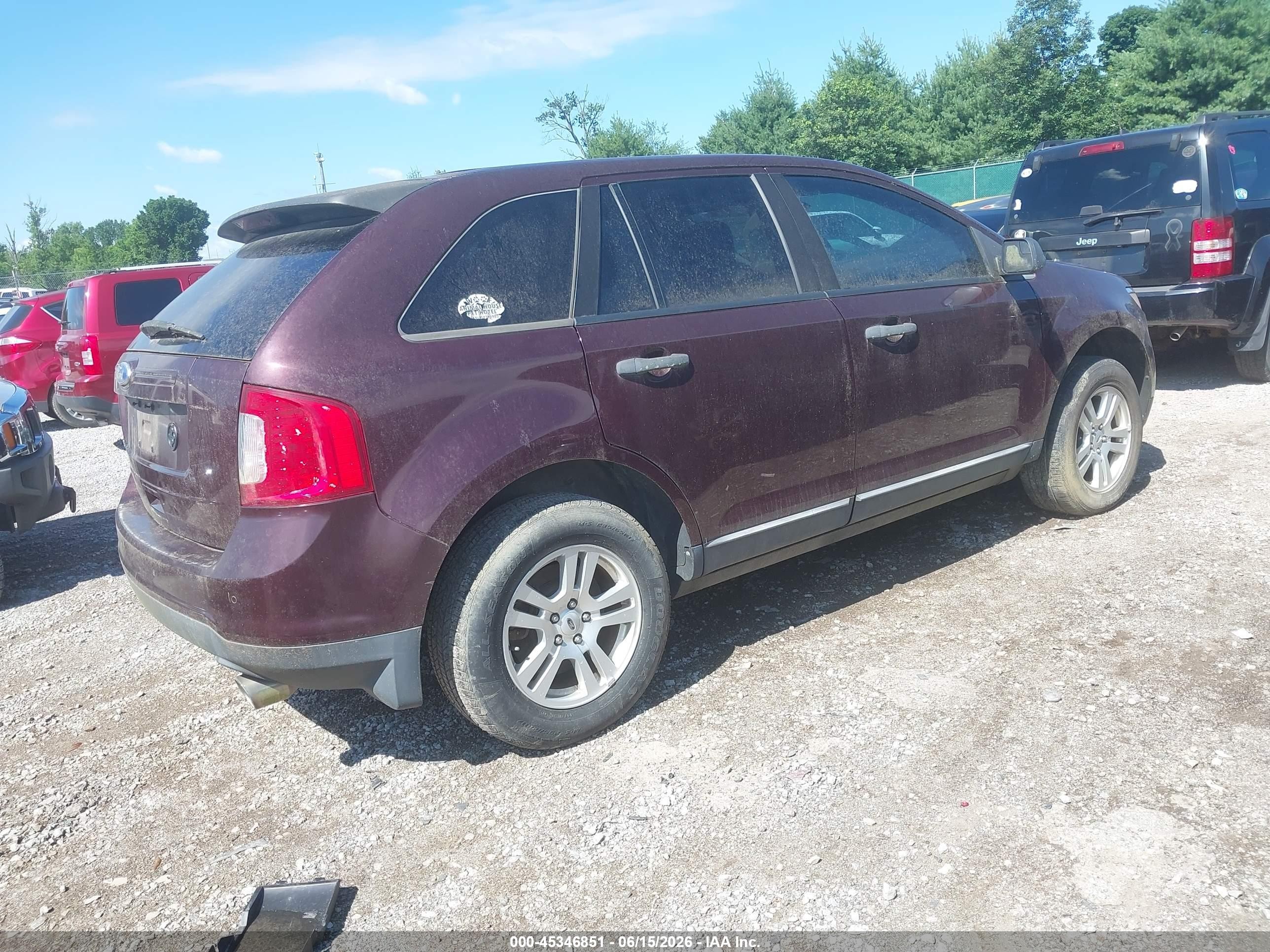 2011 Ford Edge Se Фиолетовый vin: 2FMDK3GC7BBB17780