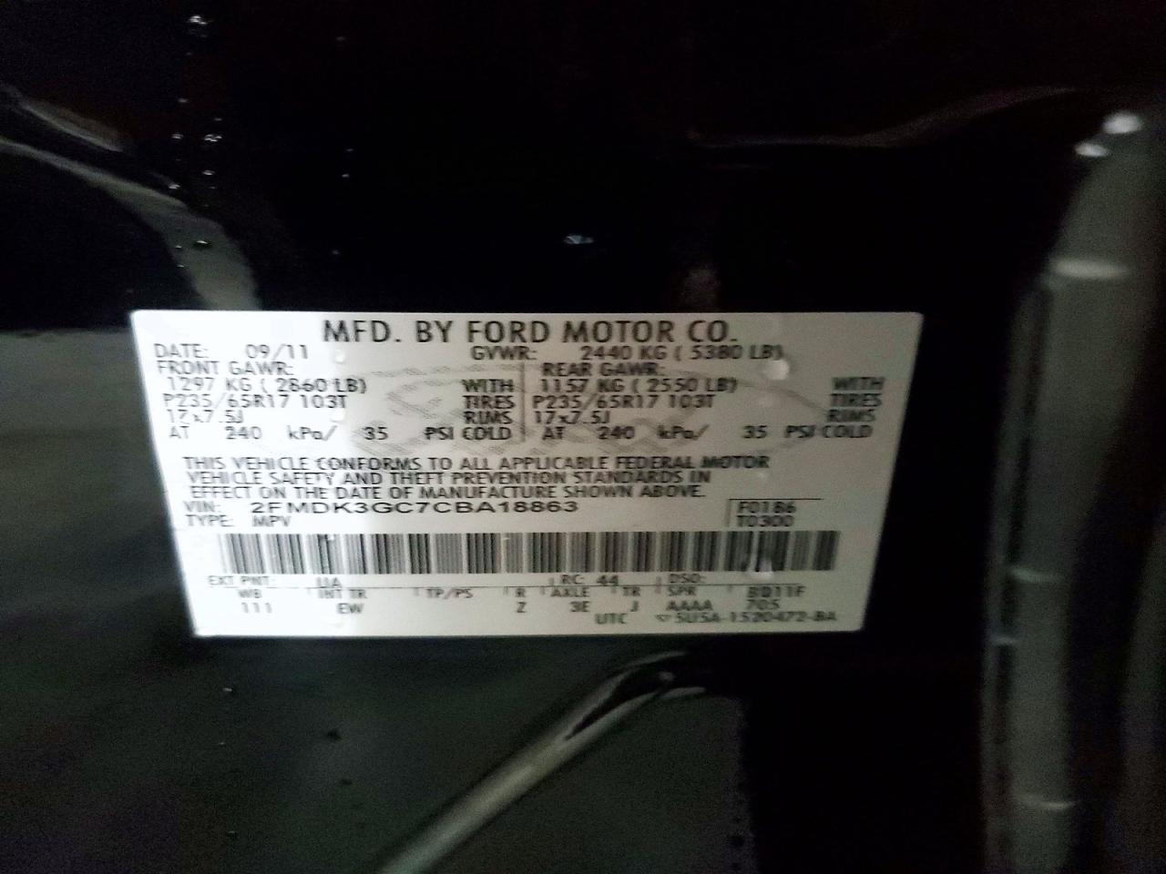 2012 Ford Edge Se Black vin: 2FMDK3GC7CBA18863