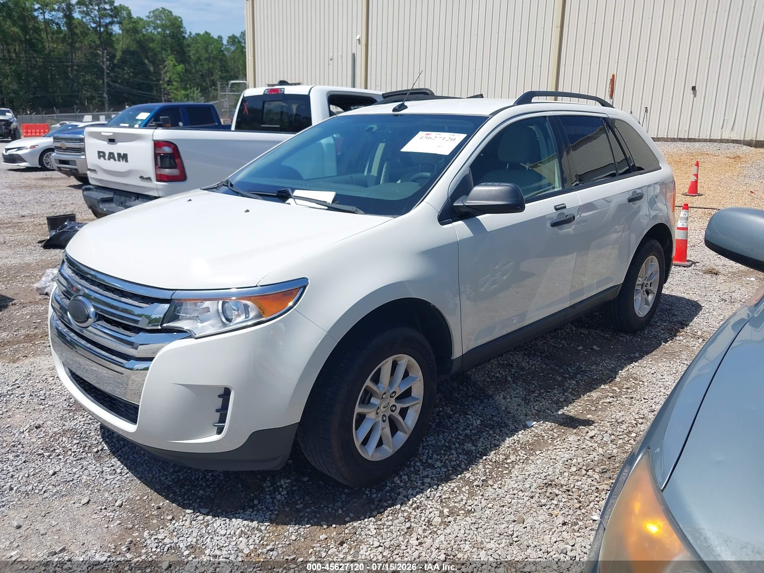 2013 Ford Edge Se White vin: 2FMDK3GC7DBB63208