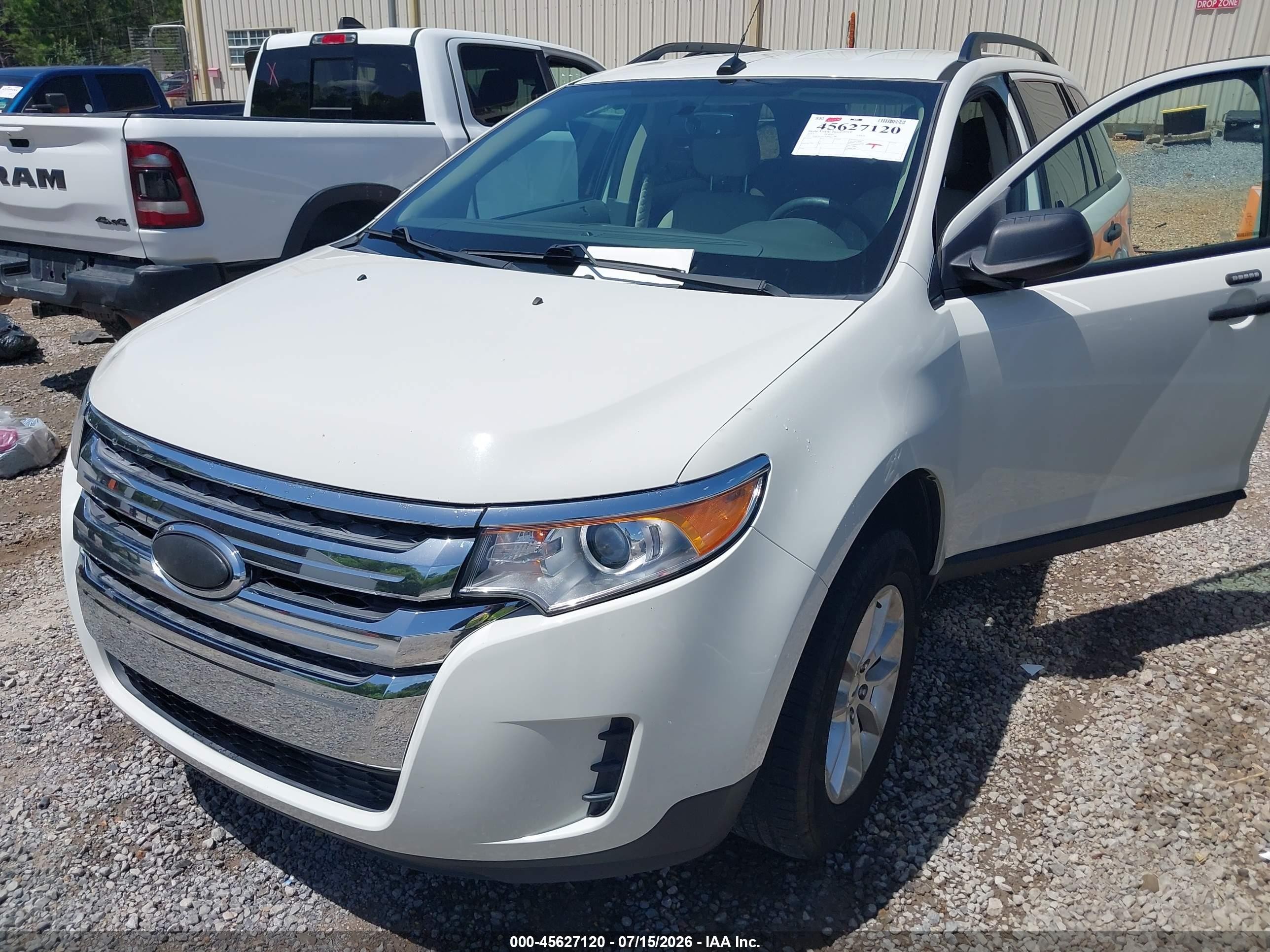 2013 Ford Edge Se White vin: 2FMDK3GC7DBB63208