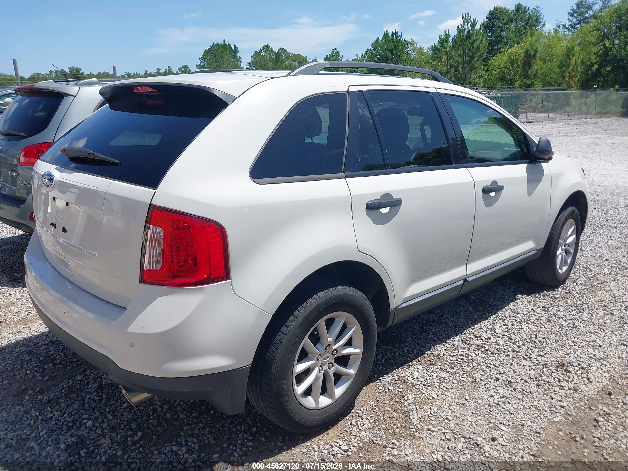 2013 Ford Edge Se White vin: 2FMDK3GC7DBB63208