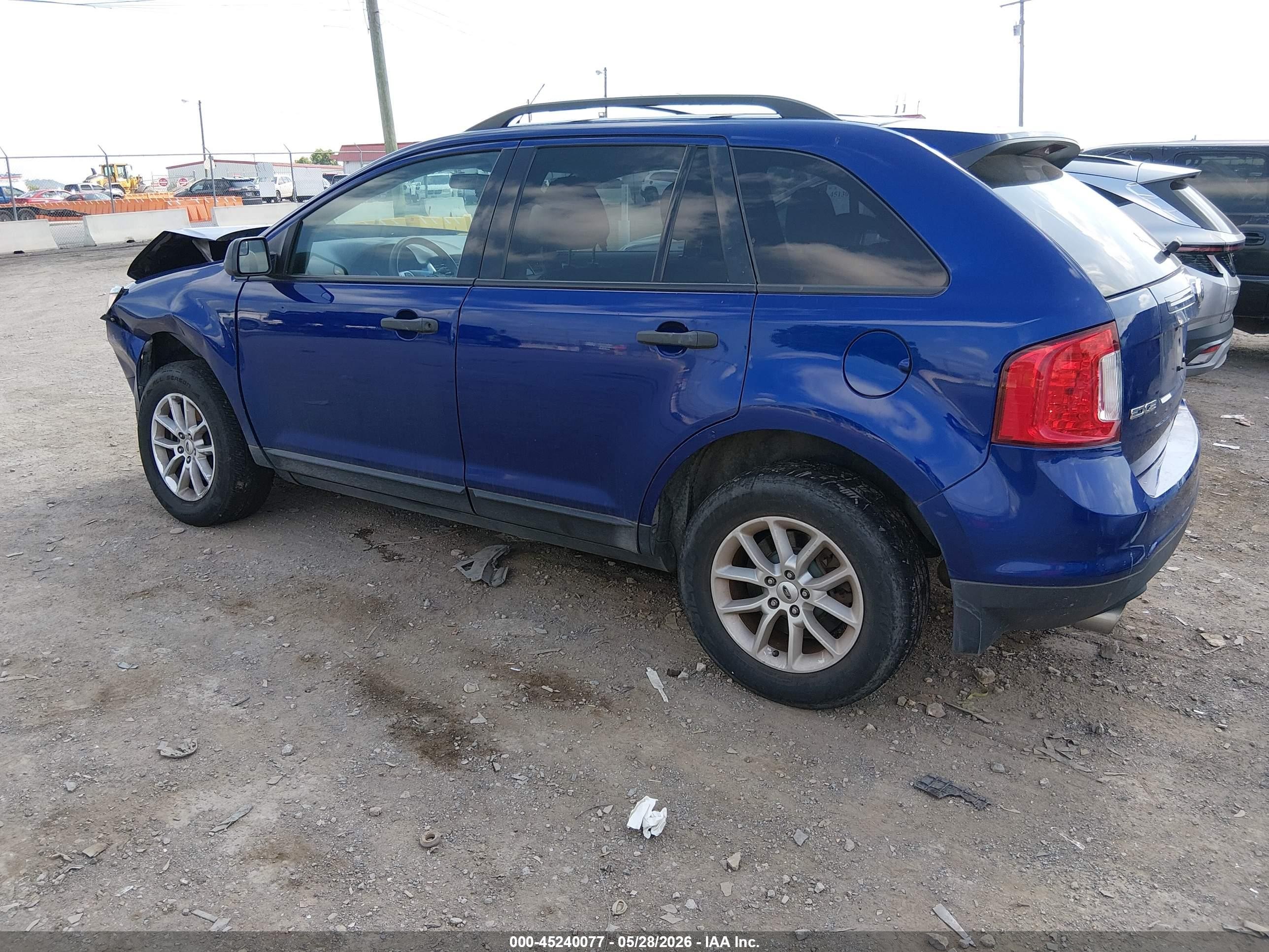 2014 Ford Edge Se Blue vin: 2FMDK3GC7EBA04500