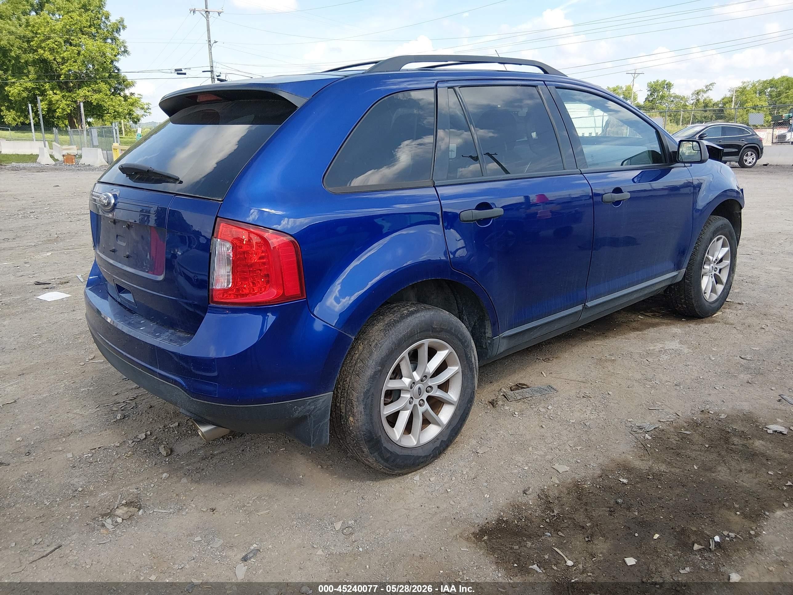 2014 Ford Edge Se Blue vin: 2FMDK3GC7EBA04500