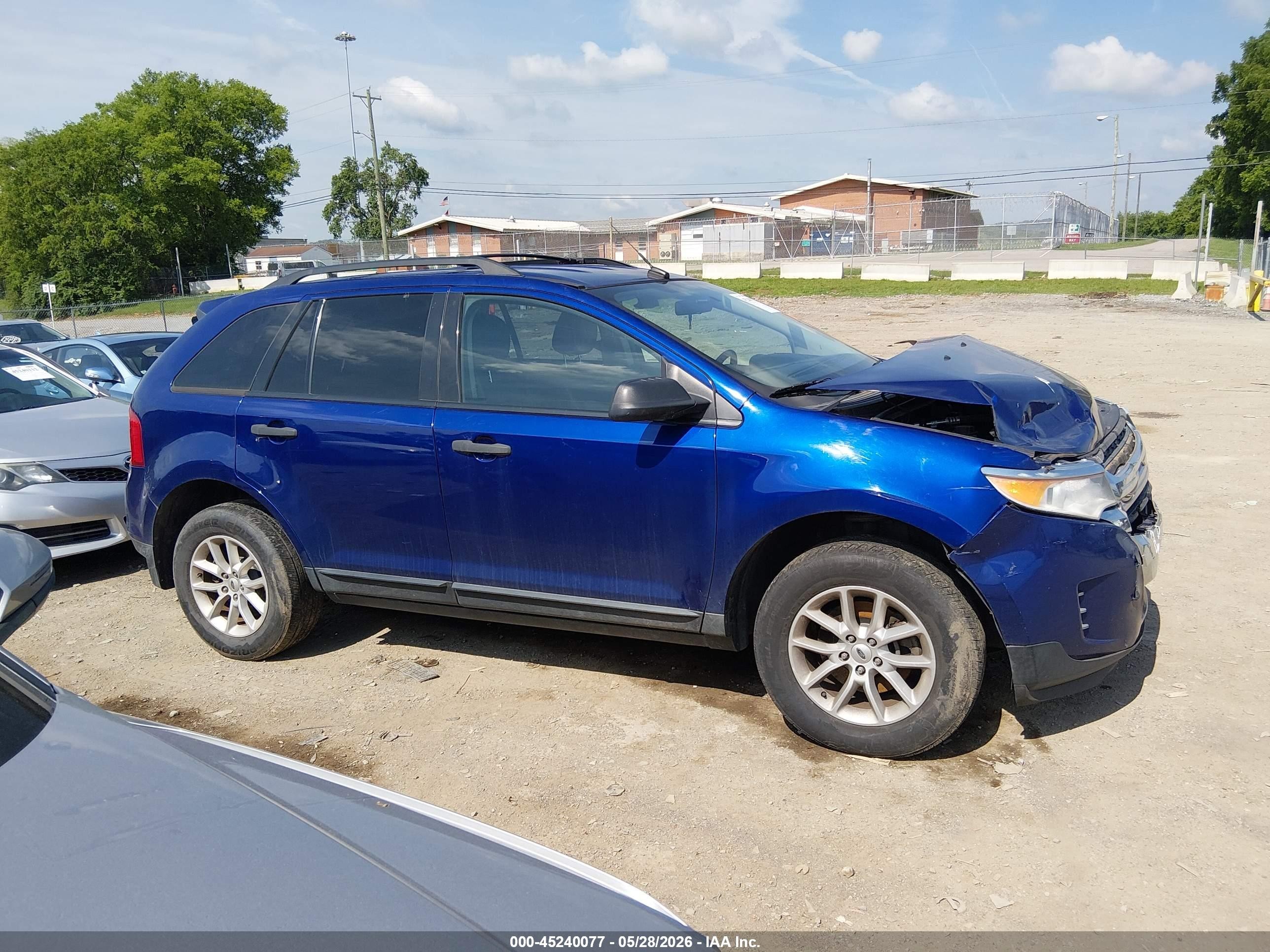 2014 Ford Edge Se Blue vin: 2FMDK3GC7EBA04500