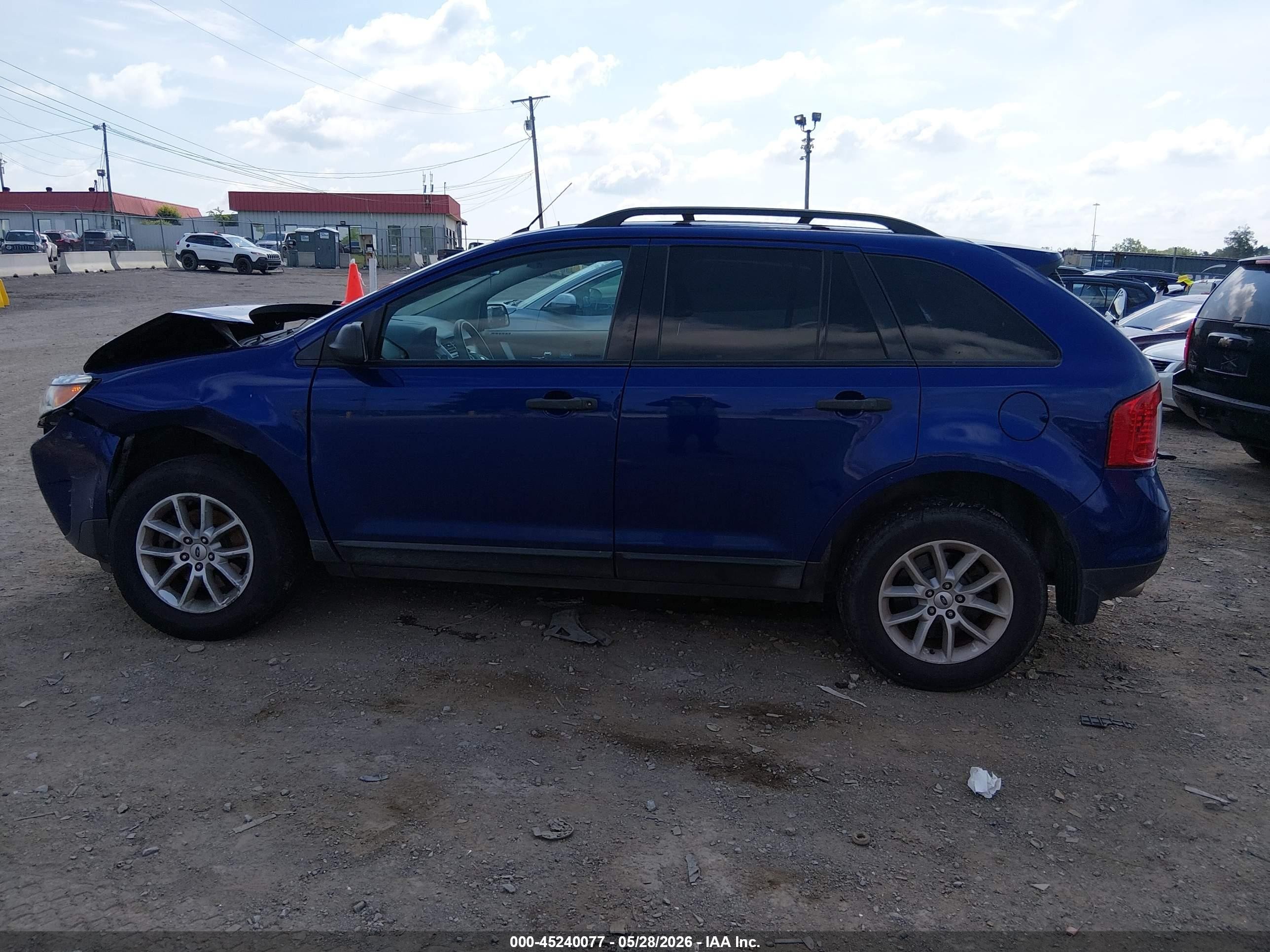 2014 Ford Edge Se Blue vin: 2FMDK3GC7EBA04500