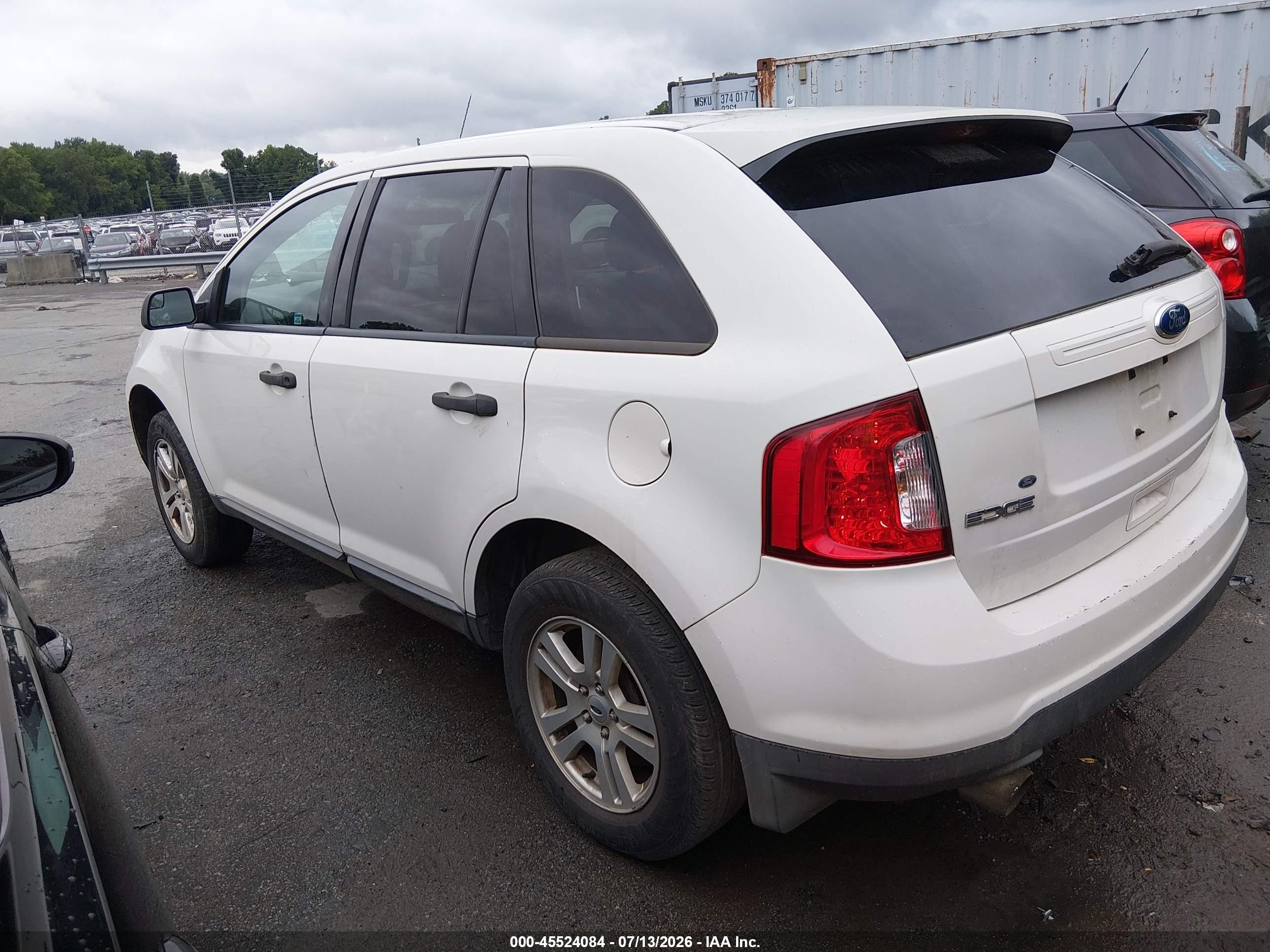 2012 Ford Edge Se White vin: 2FMDK3GC8CBA60958