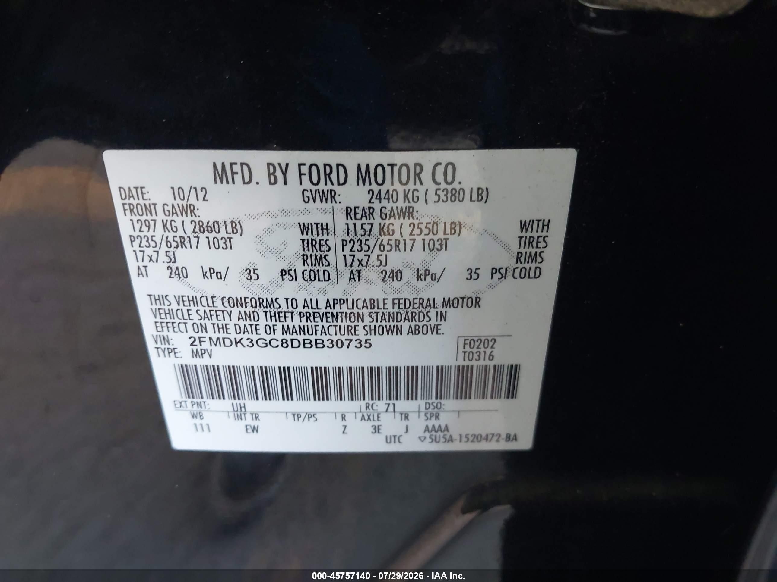 2013 Ford Edge Se Black vin: 2FMDK3GC8DBB30735