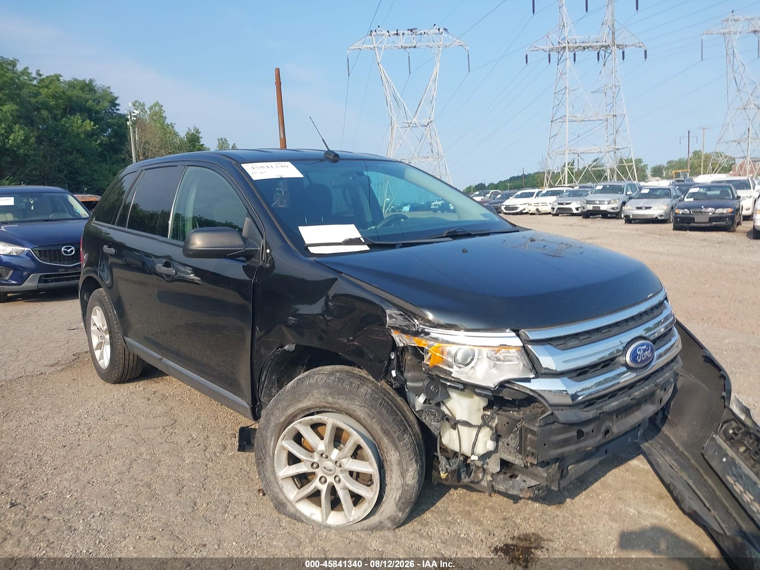 2013 Ford Edge Se Black vin: 2FMDK3GC8DBE30369