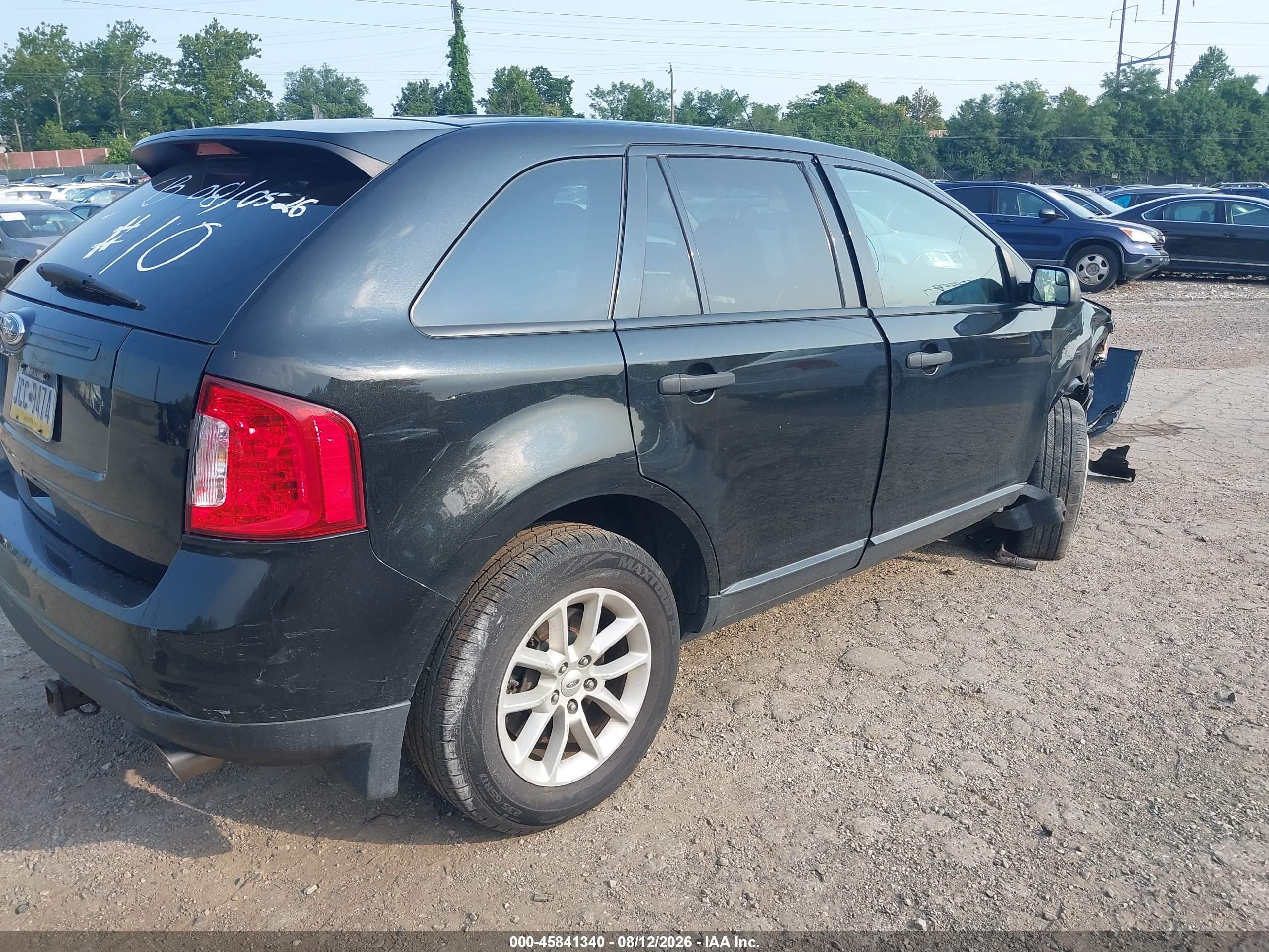 2013 Ford Edge Se Black vin: 2FMDK3GC8DBE30369