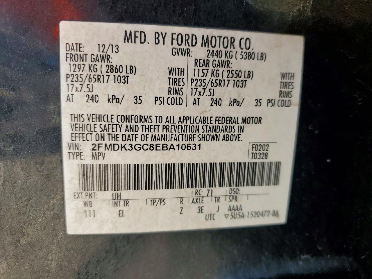 2014 Ford Edge Se Black vin: 2FMDK3GC8EBA10631