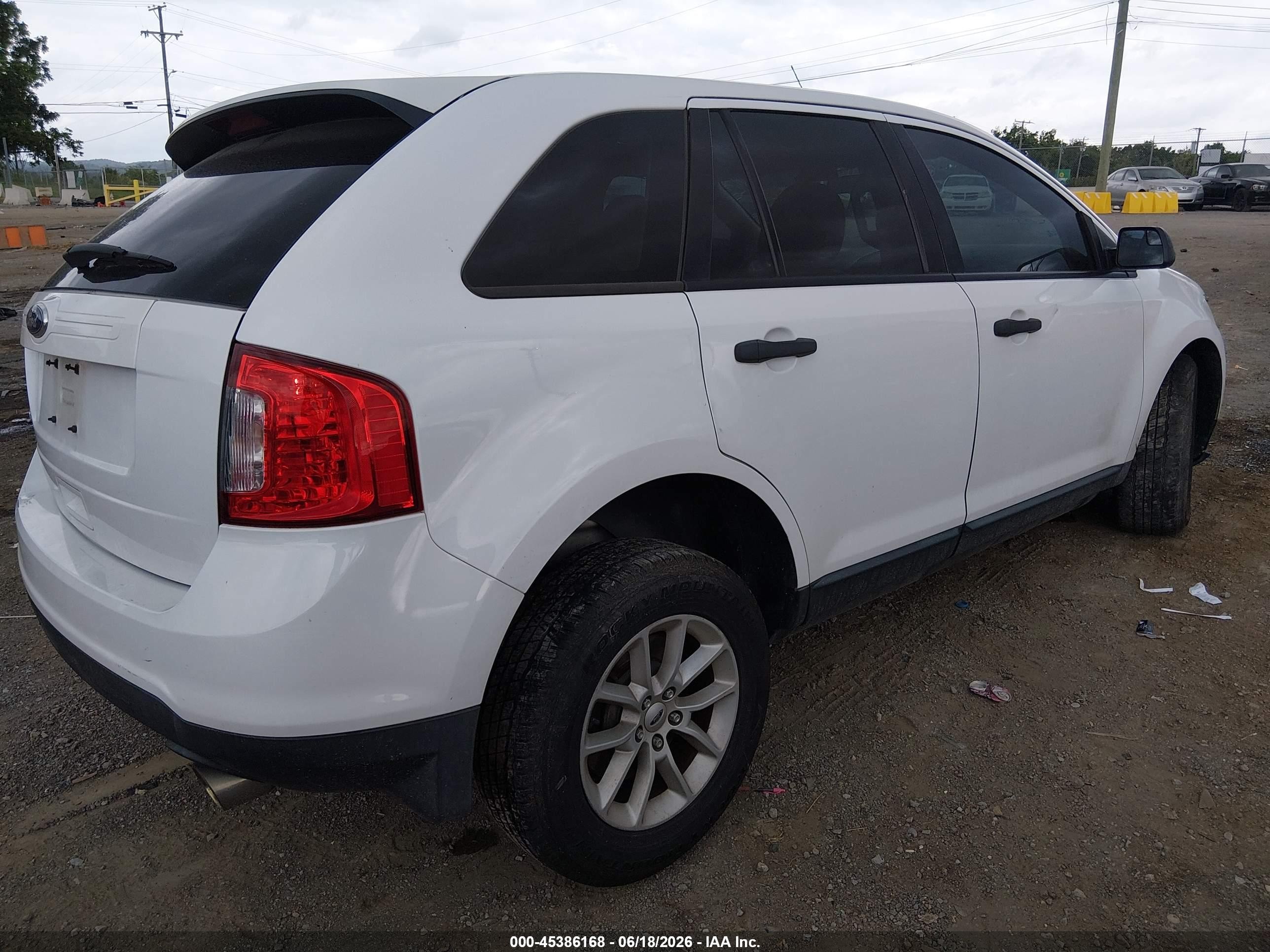 2014 Ford Edge Se White vin: 2FMDK3GC8EBA93963
