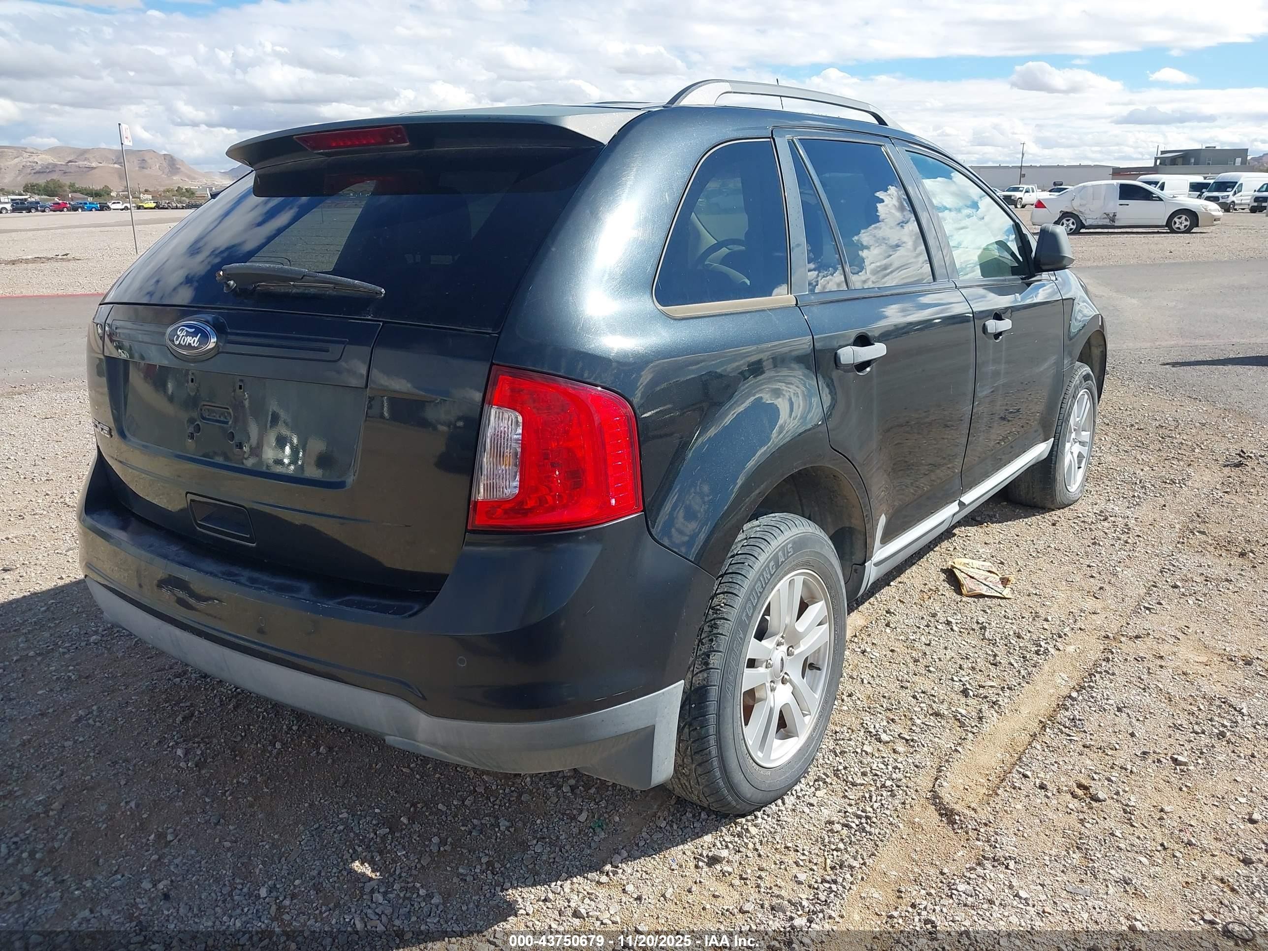 2011 Ford Edge Se Black vin: 2FMDK3GC9BBA12206