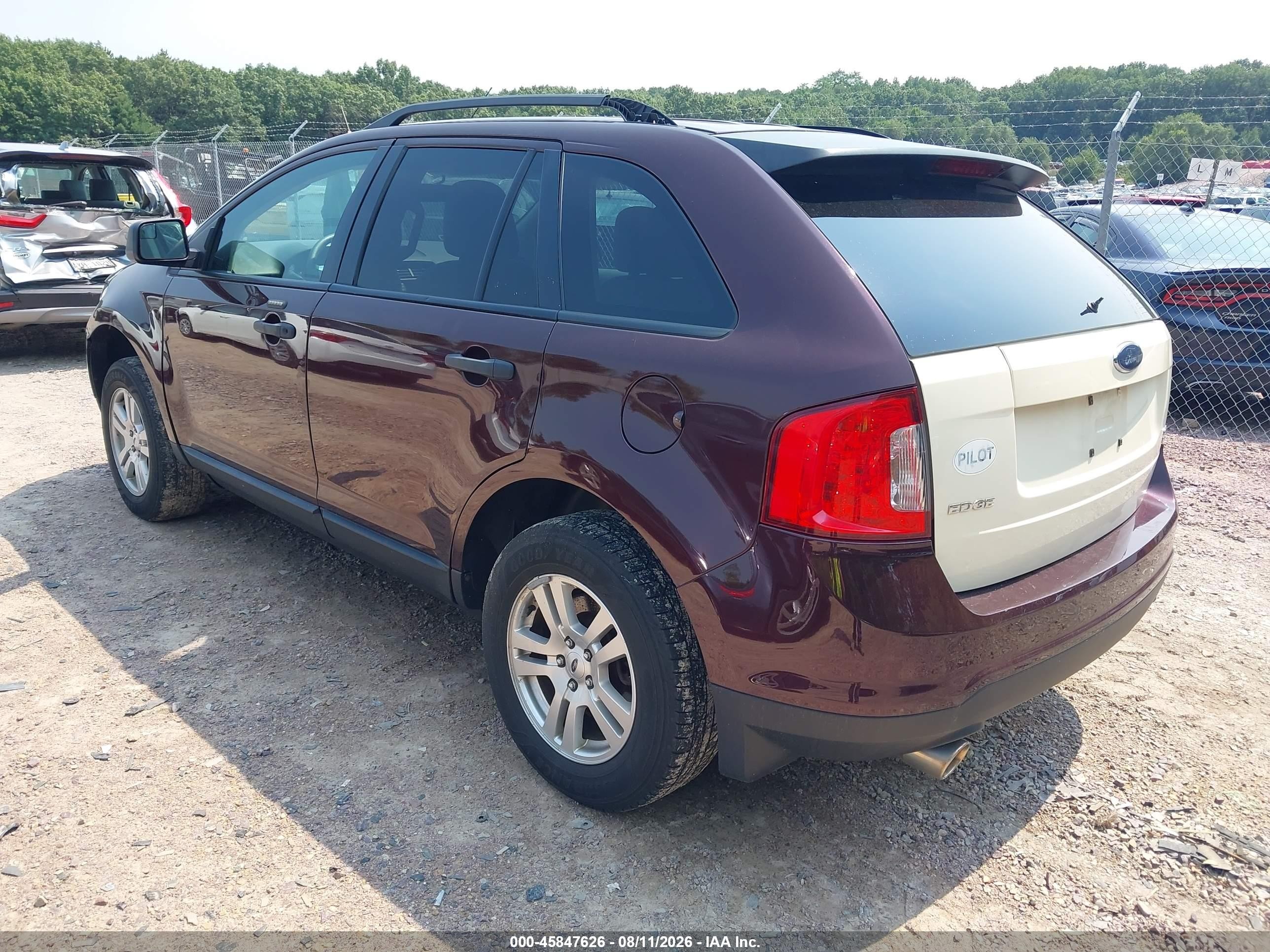 2011 Ford Edge Se Burgundy vin: 2FMDK3GC9BBA69411