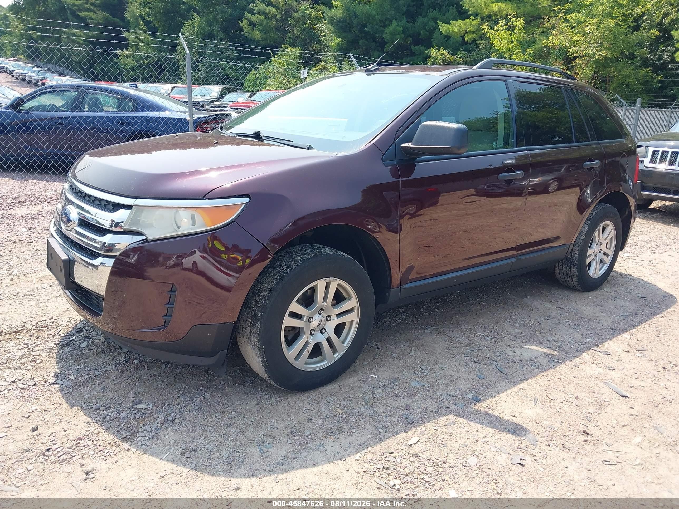 2011 Ford Edge Se Burgundy vin: 2FMDK3GC9BBA69411