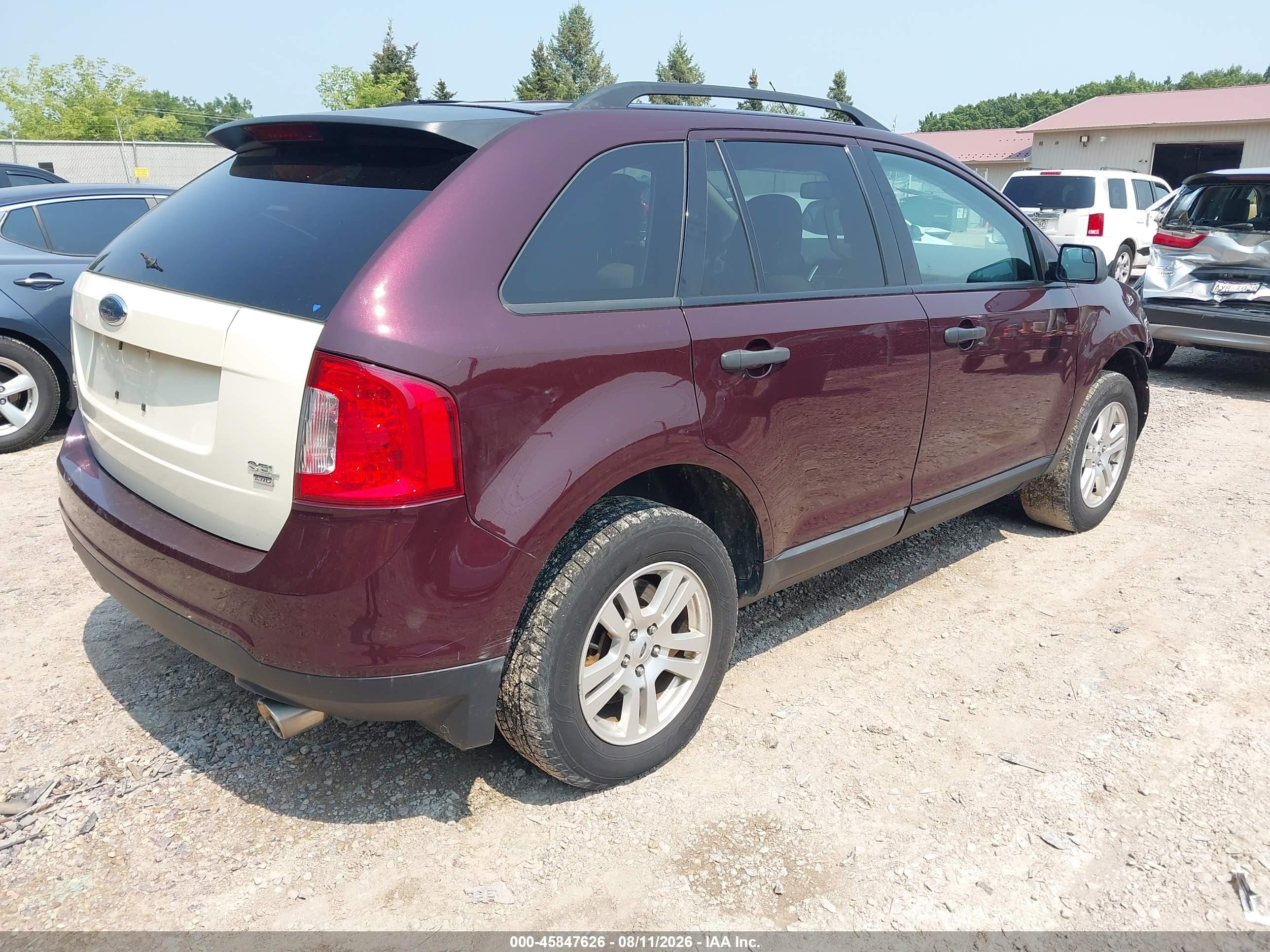 2011 Ford Edge Se Burgundy vin: 2FMDK3GC9BBA69411