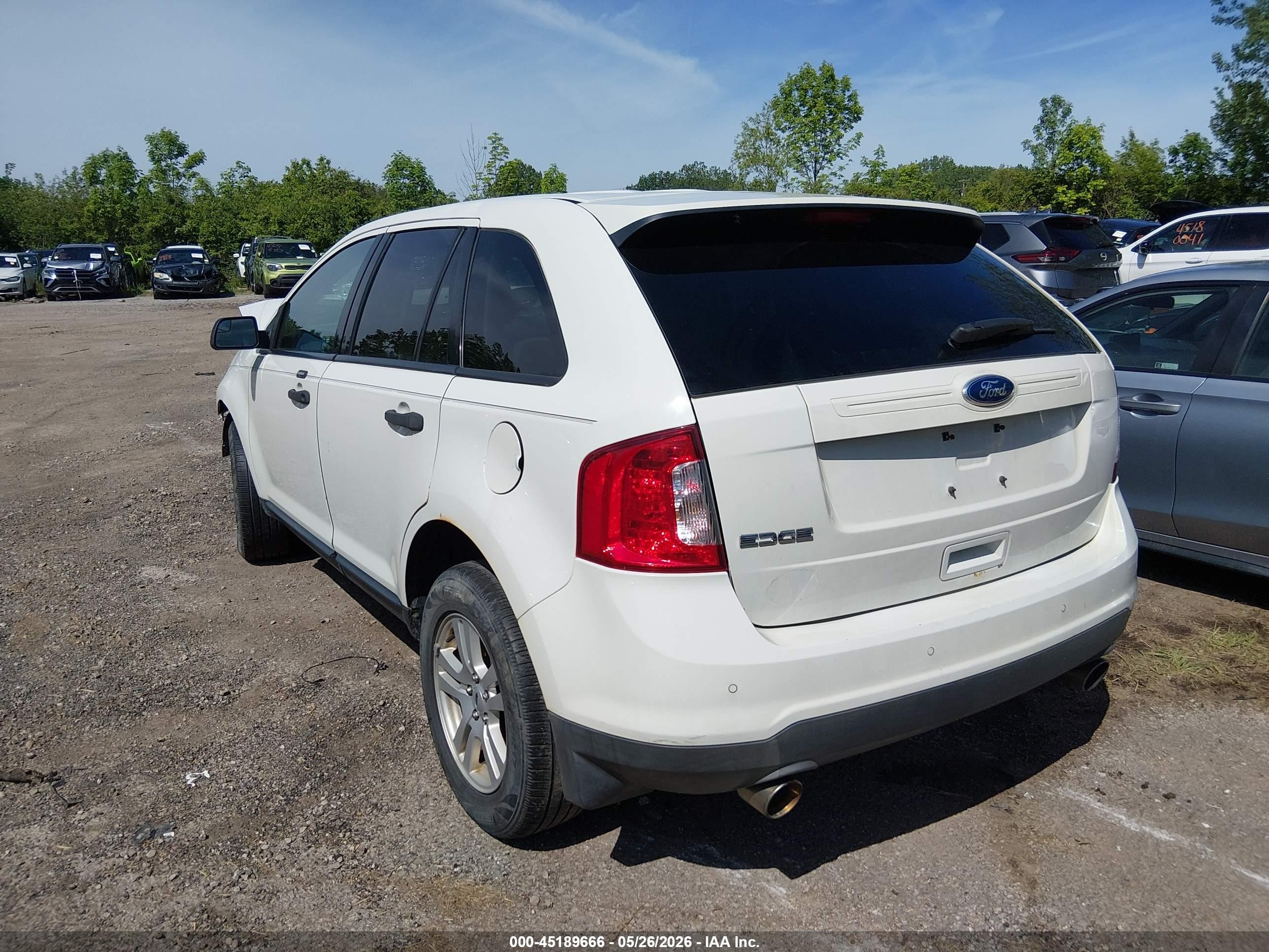 2012 Ford Edge Se White vin: 2FMDK3GC9CBA32991