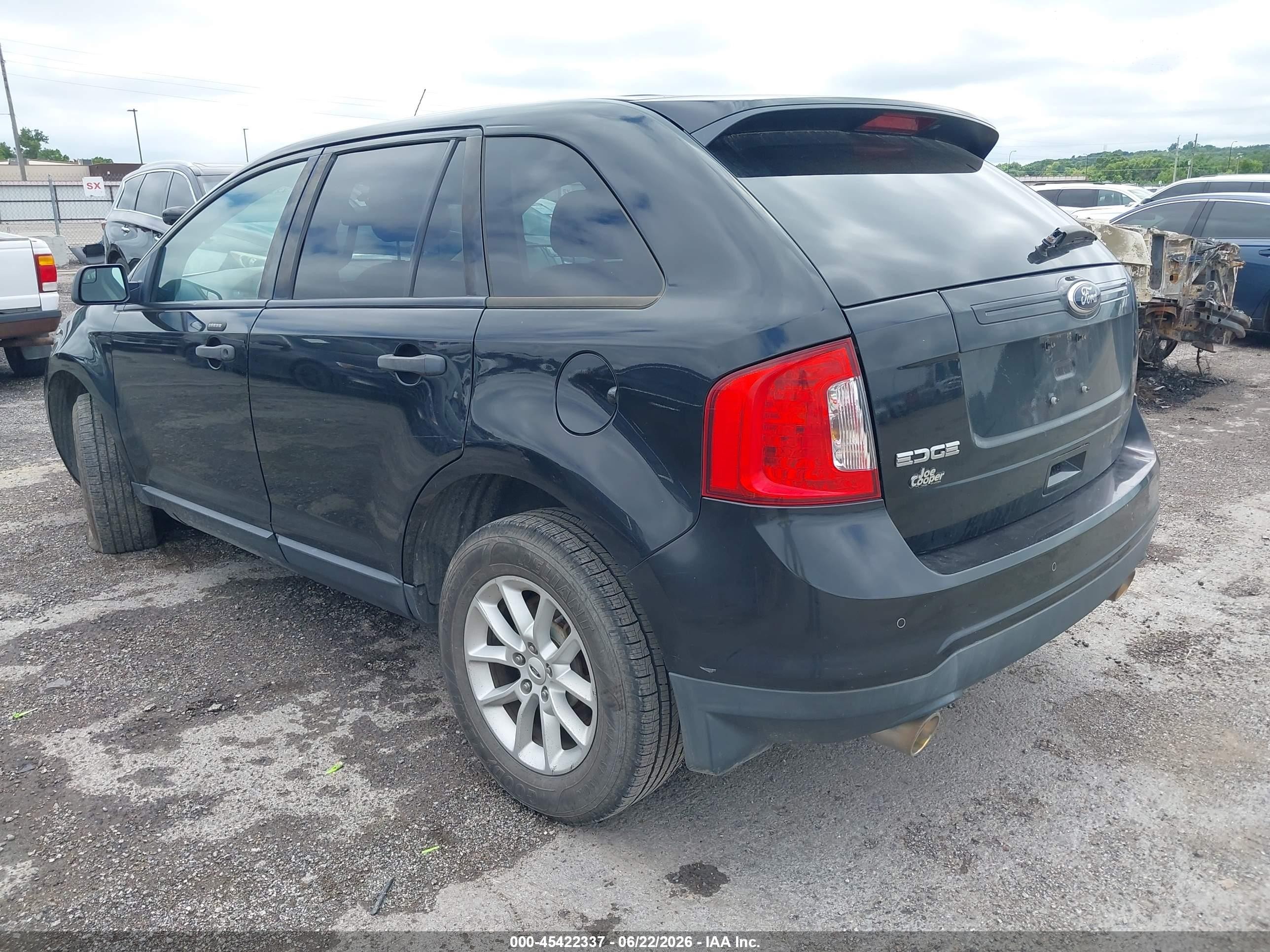 2013 Ford Edge Se Черный vin: 2FMDK3GC9DBA89841