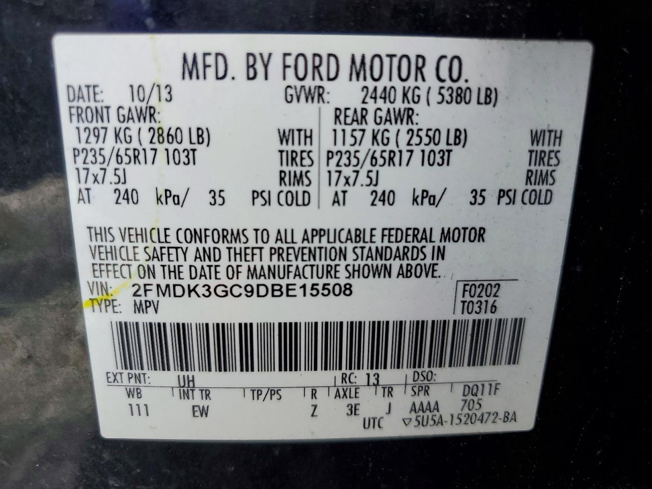 2013 Ford Edge Se Black vin: 2FMDK3GC9DBE15508