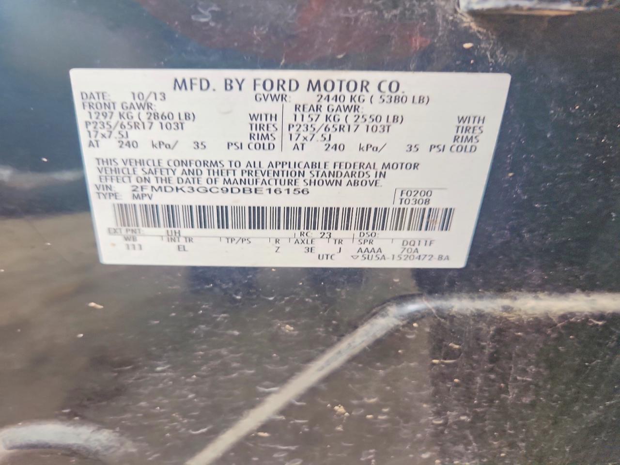 2013 Ford Edge Se Черный vin: 2FMDK3GC9DBE16156
