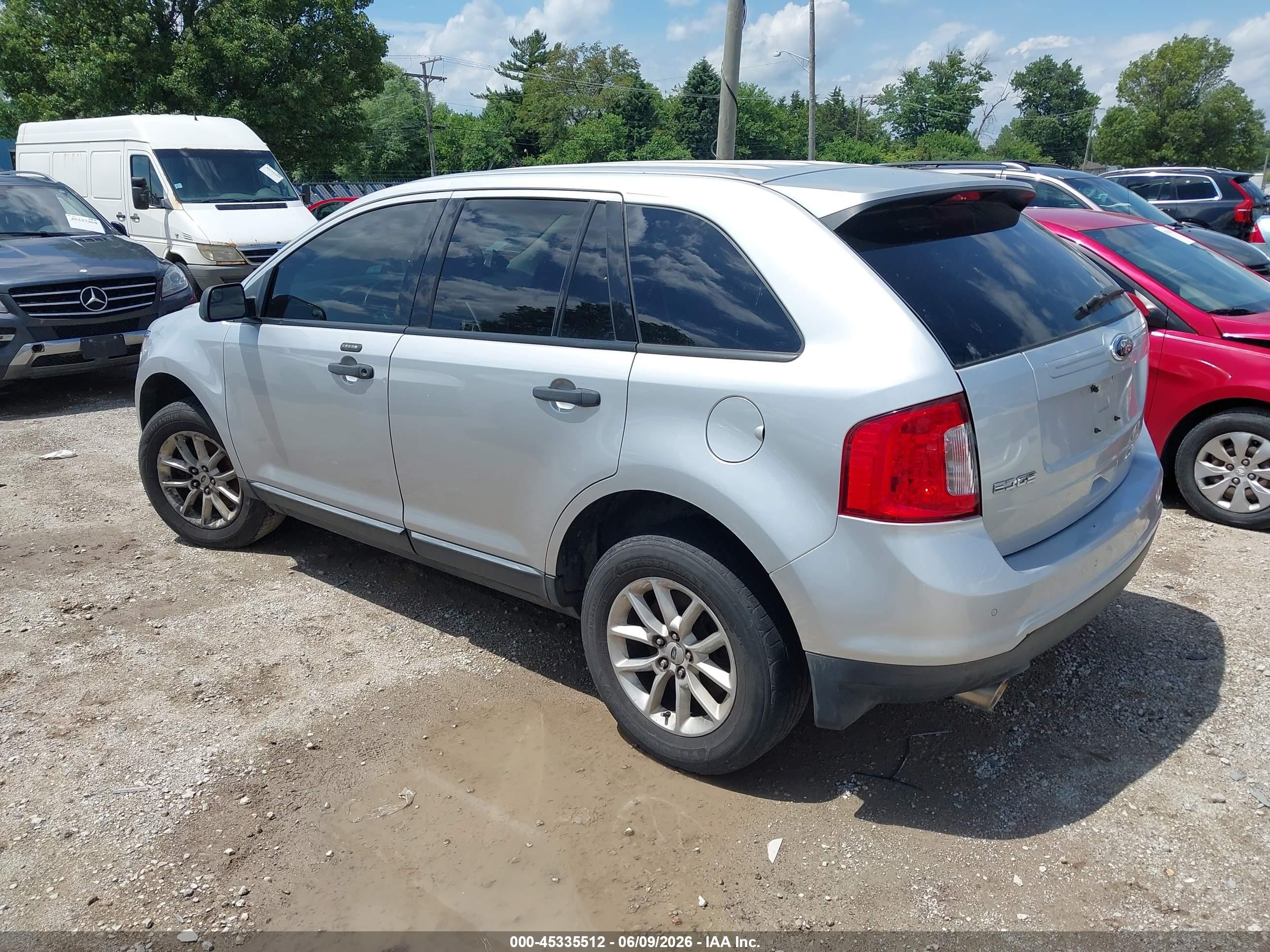 2014 Ford Edge Se Silver vin: 2FMDK3GC9EBA44996