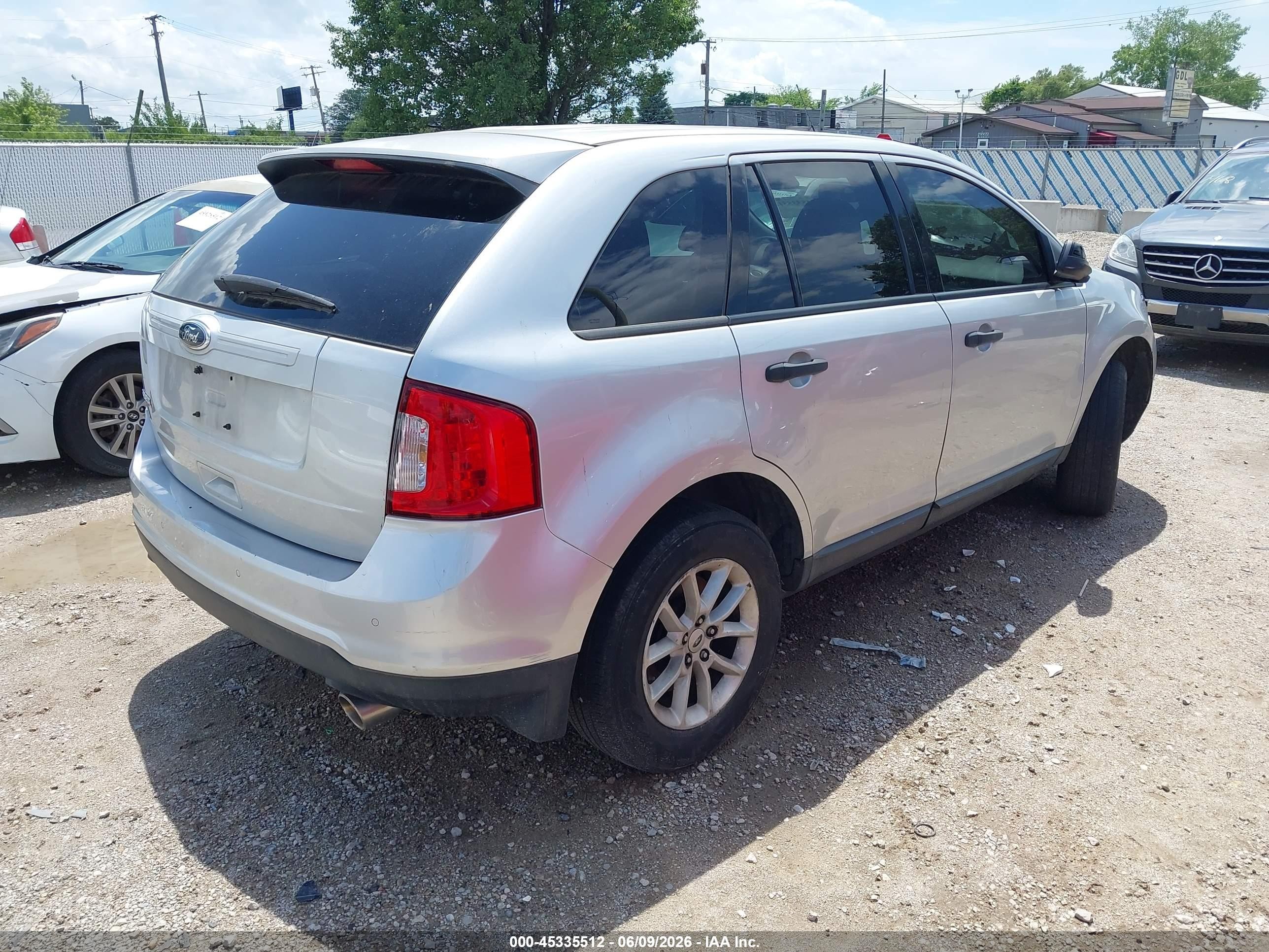 2014 Ford Edge Se Silver vin: 2FMDK3GC9EBA44996