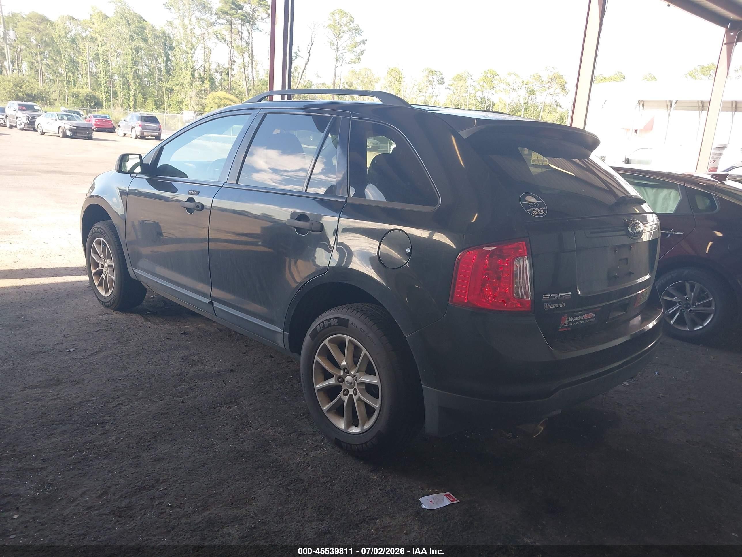 2014 Ford Edge Se Black vin: 2FMDK3GC9EBB52647