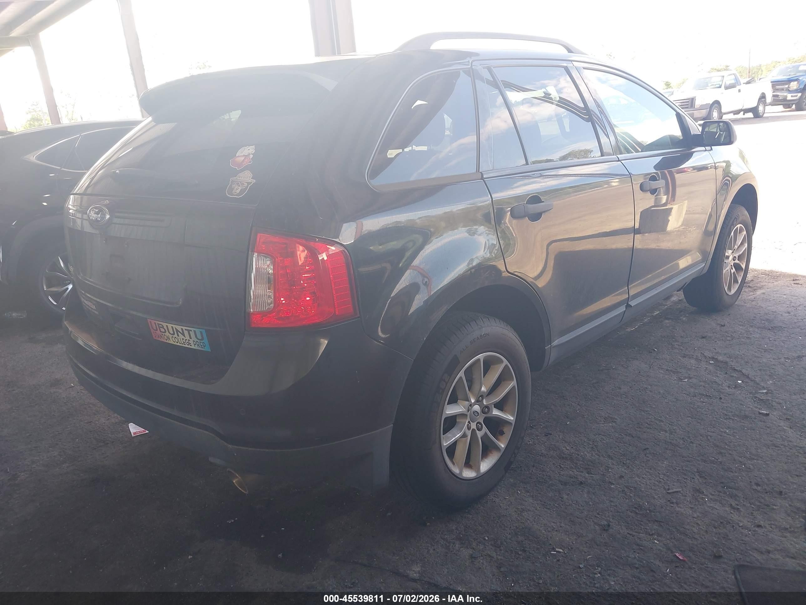 2014 Ford Edge Se Black vin: 2FMDK3GC9EBB52647
