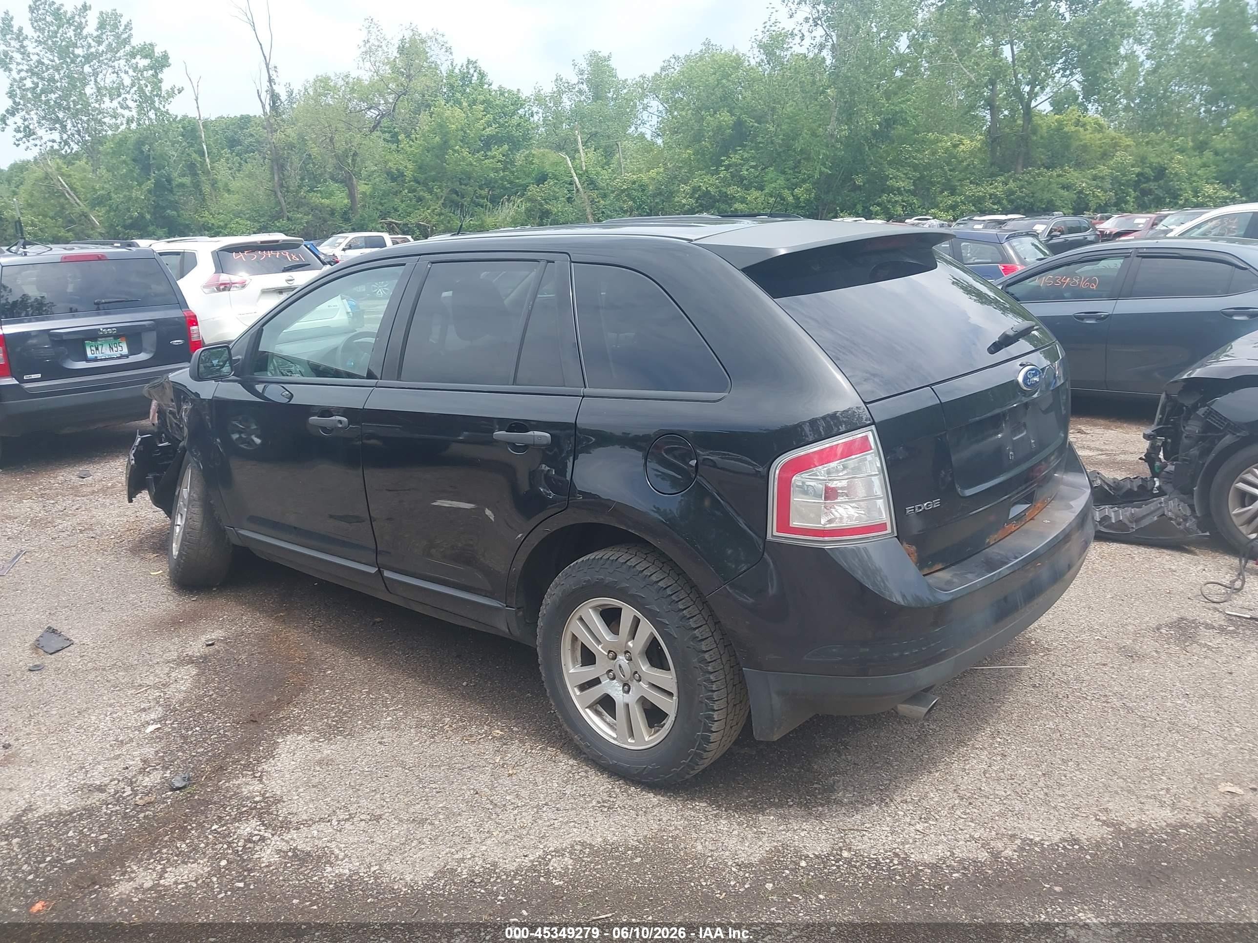 2010 Ford Edge Se Black vin: 2FMDK3GCXABB25838