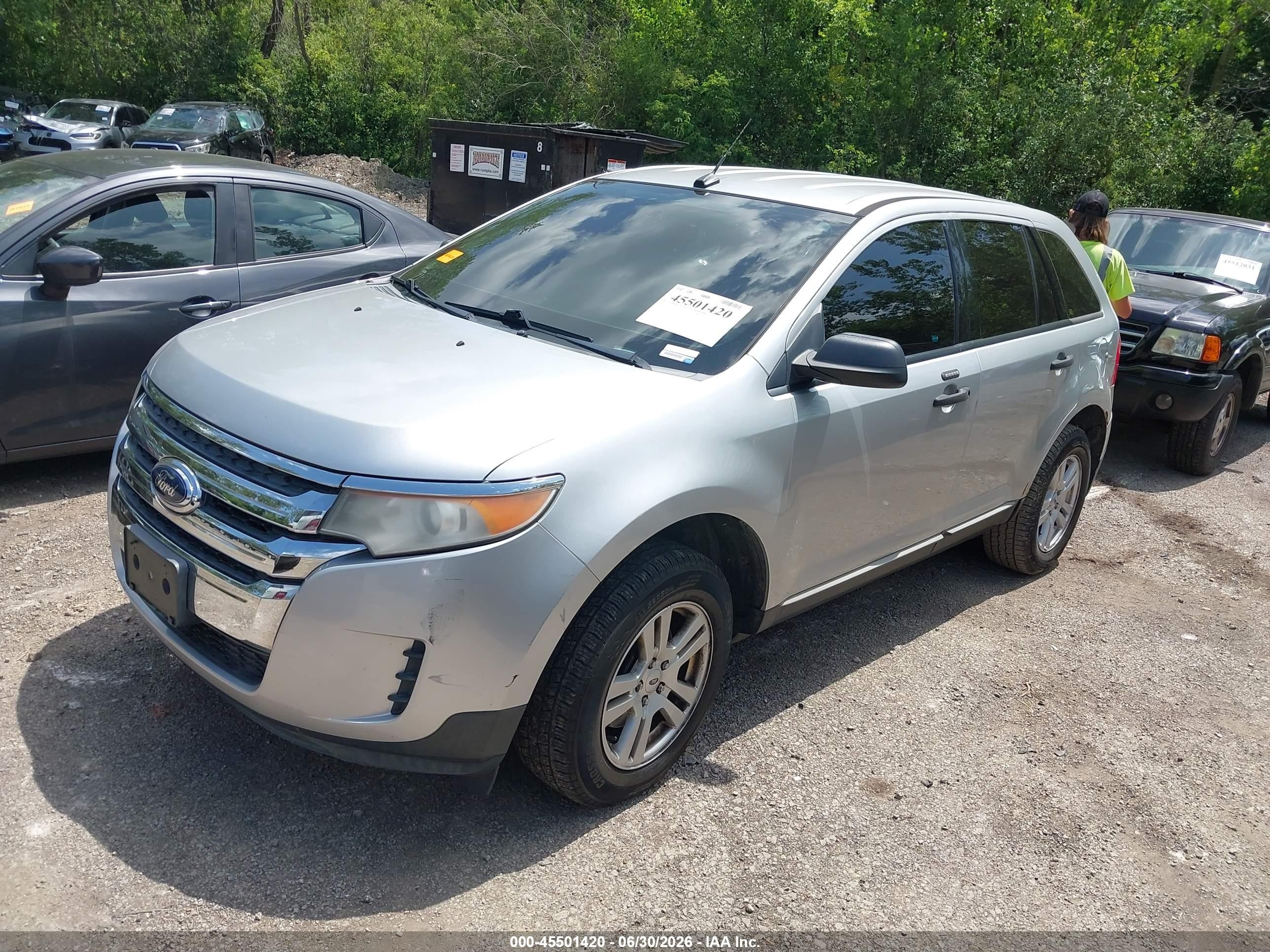 2011 Ford Edge Se Silver vin: 2FMDK3GCXBBB17790