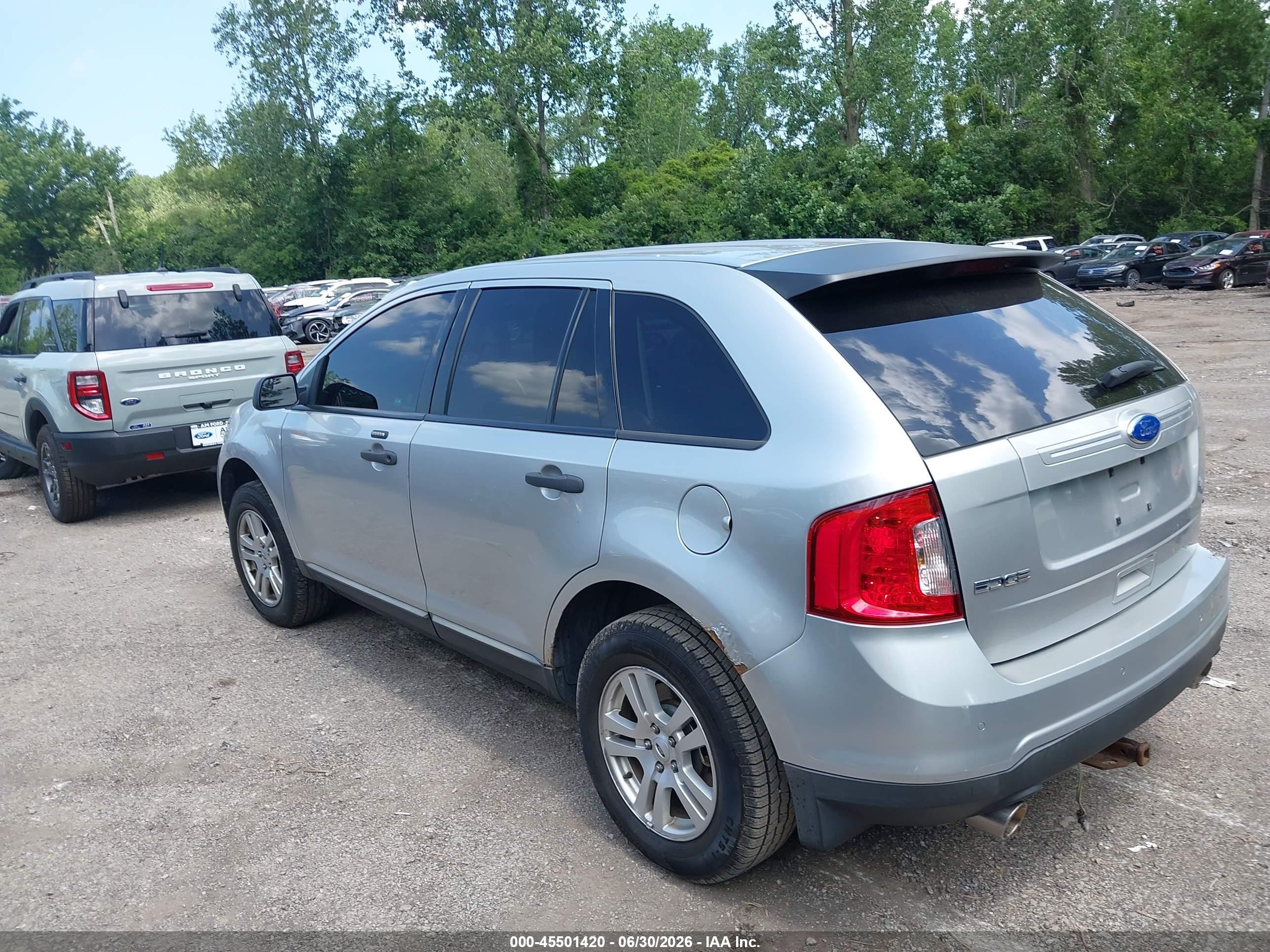 2011 Ford Edge Se Silver vin: 2FMDK3GCXBBB17790