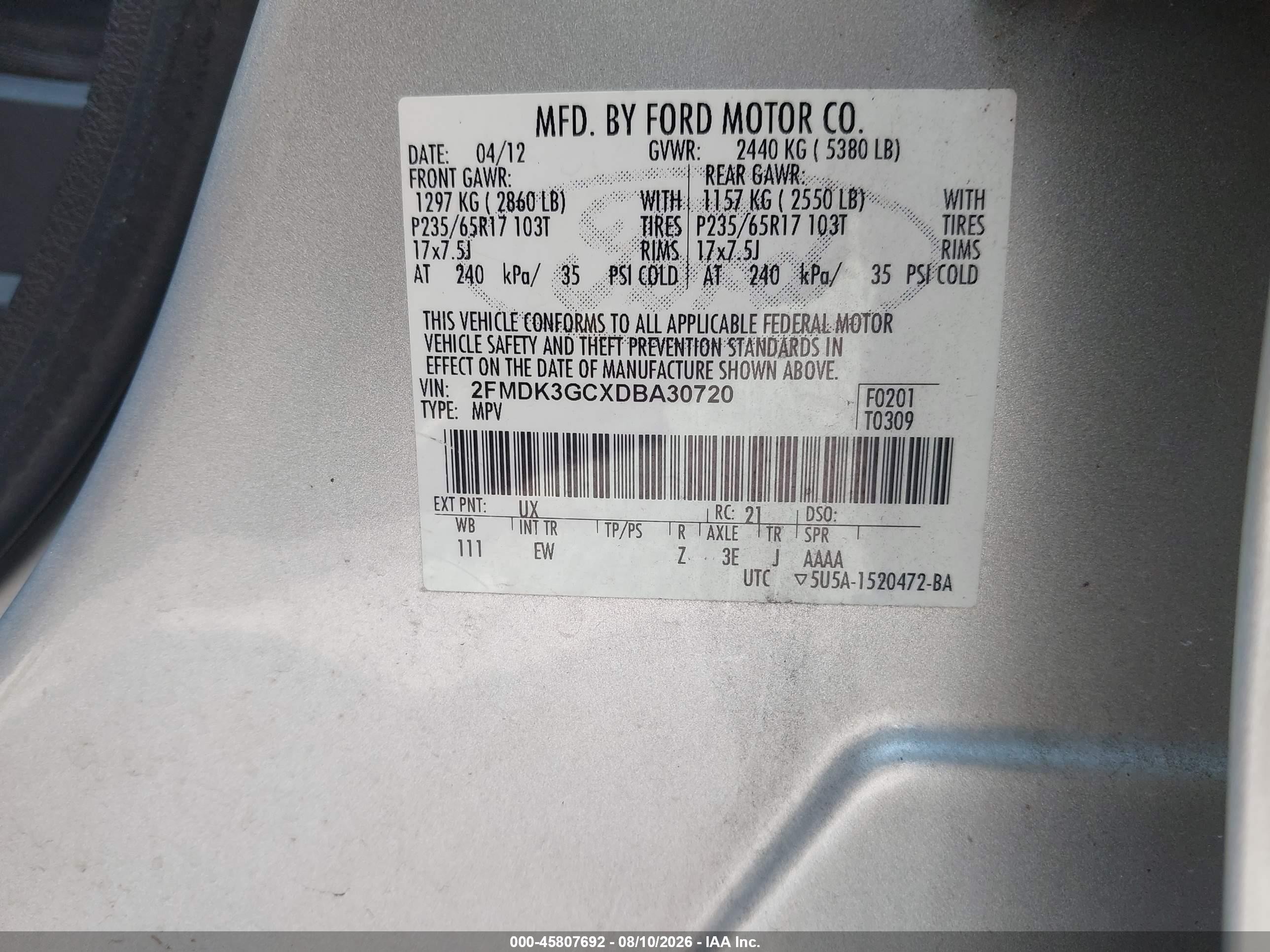 2013 Ford Edge Se Серебряный vin: 2FMDK3GCXDBA30720