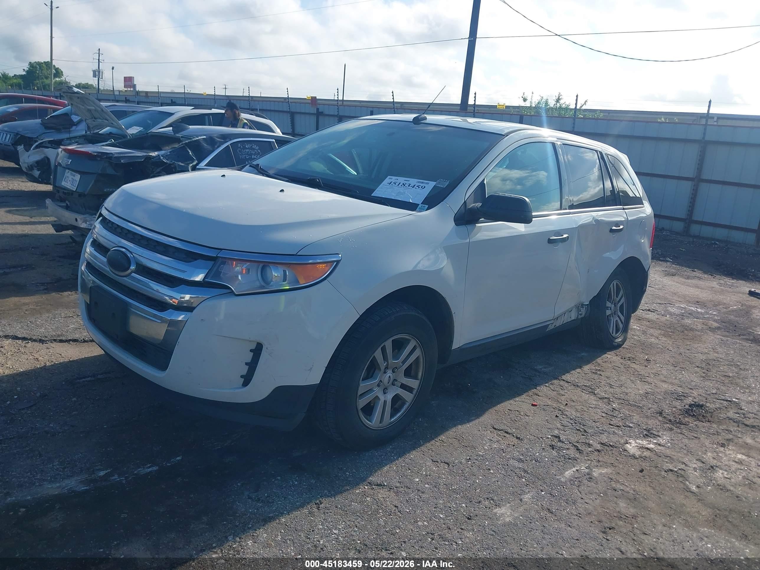 2013 Ford Edge Se White vin: 2FMDK3GCXDBA59831