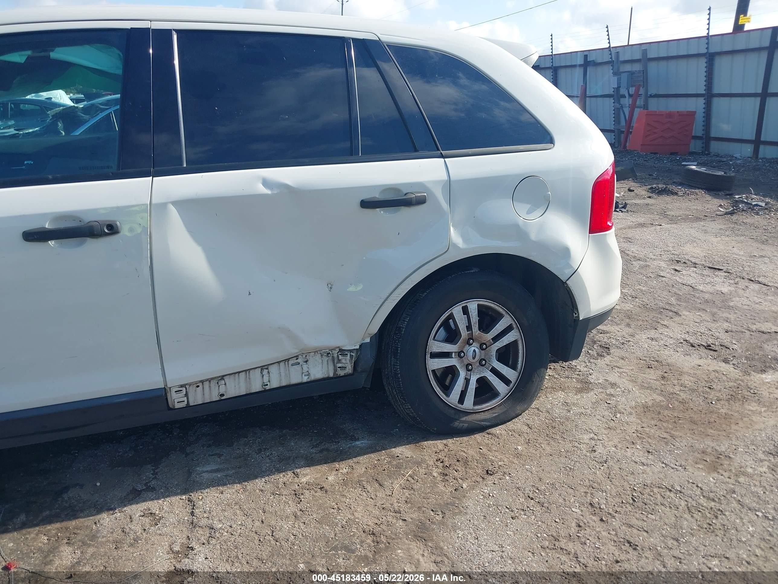 2013 Ford Edge Se White vin: 2FMDK3GCXDBA59831