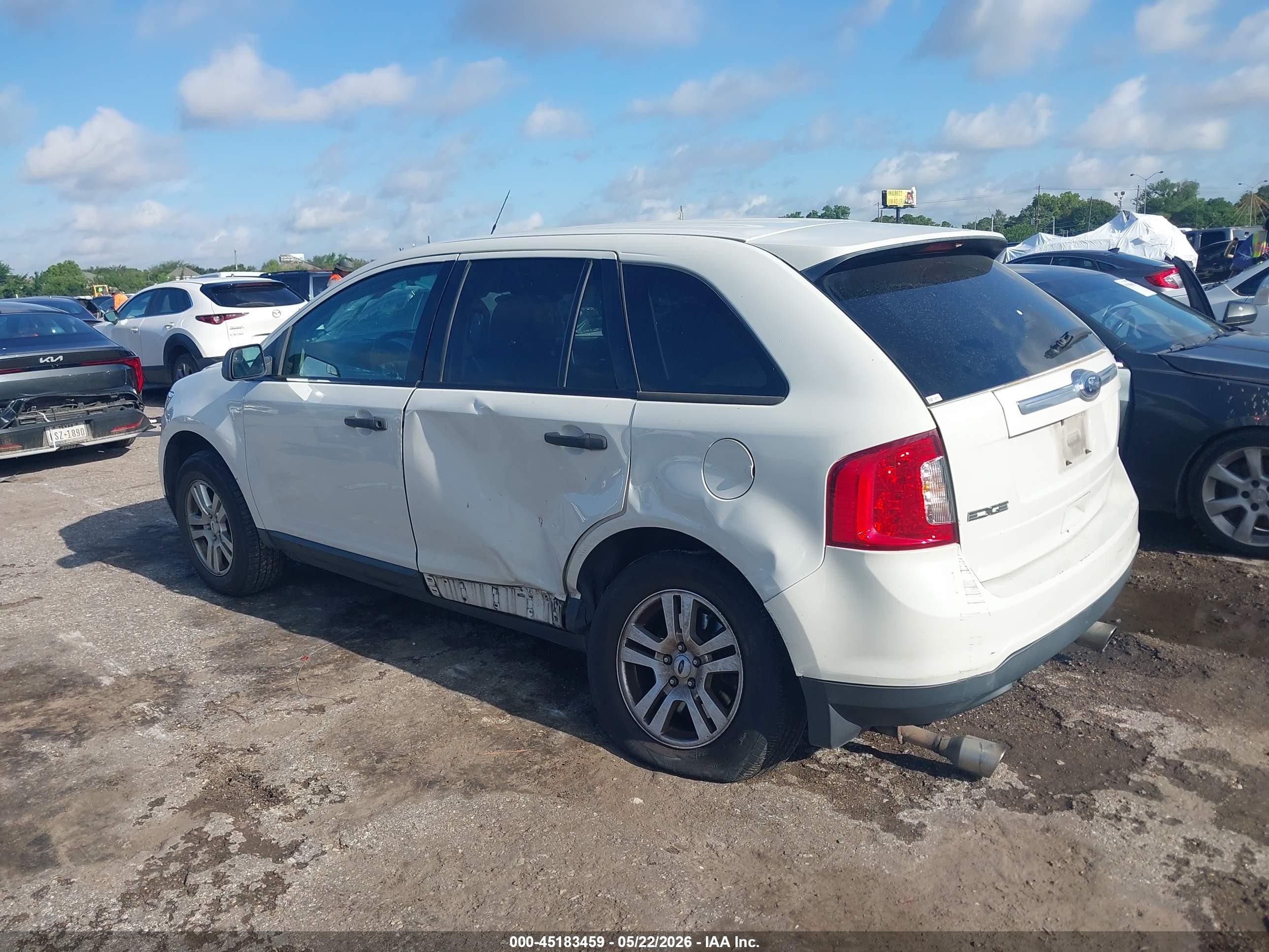 2013 Ford Edge Se White vin: 2FMDK3GCXDBA59831
