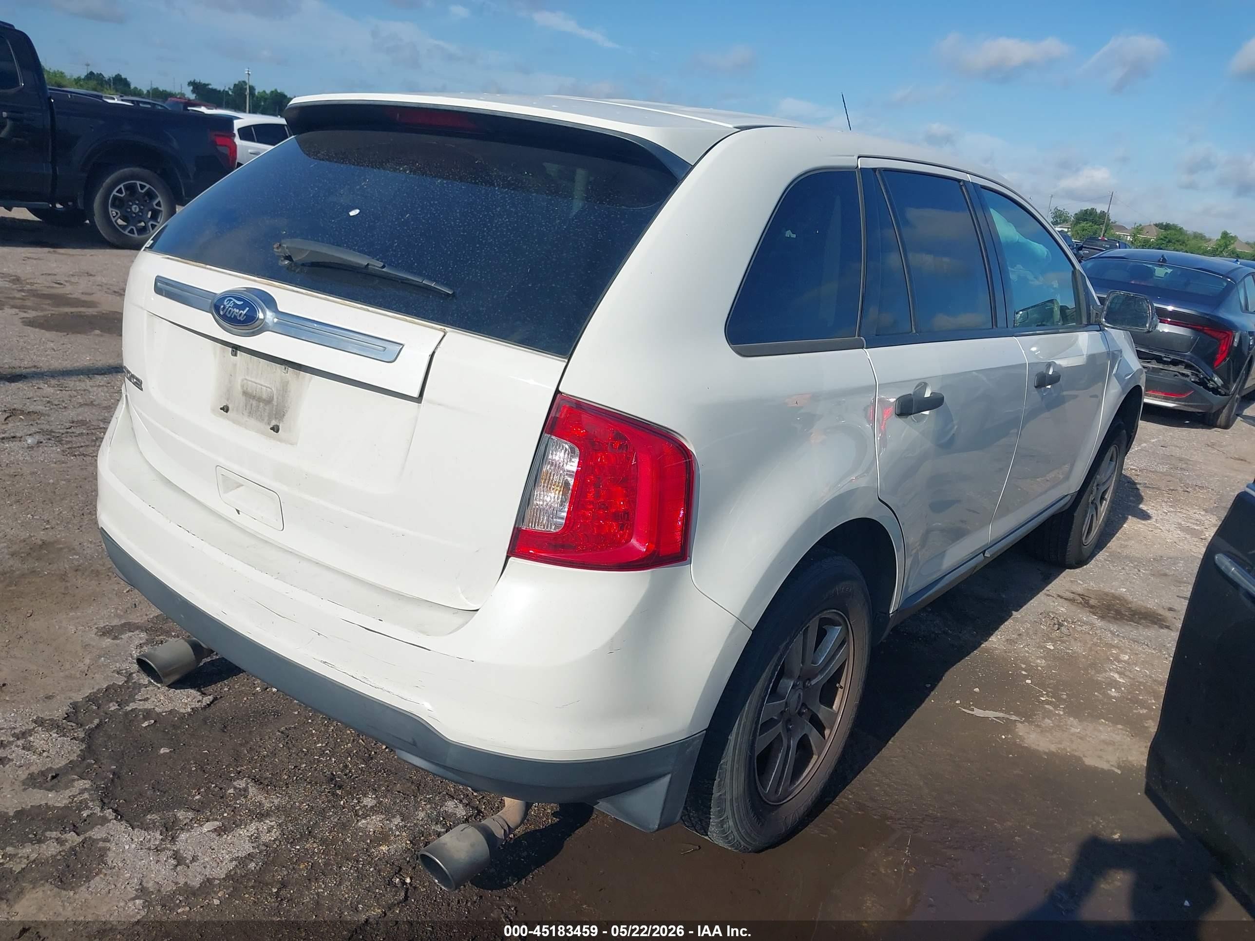 2013 Ford Edge Se White vin: 2FMDK3GCXDBA59831