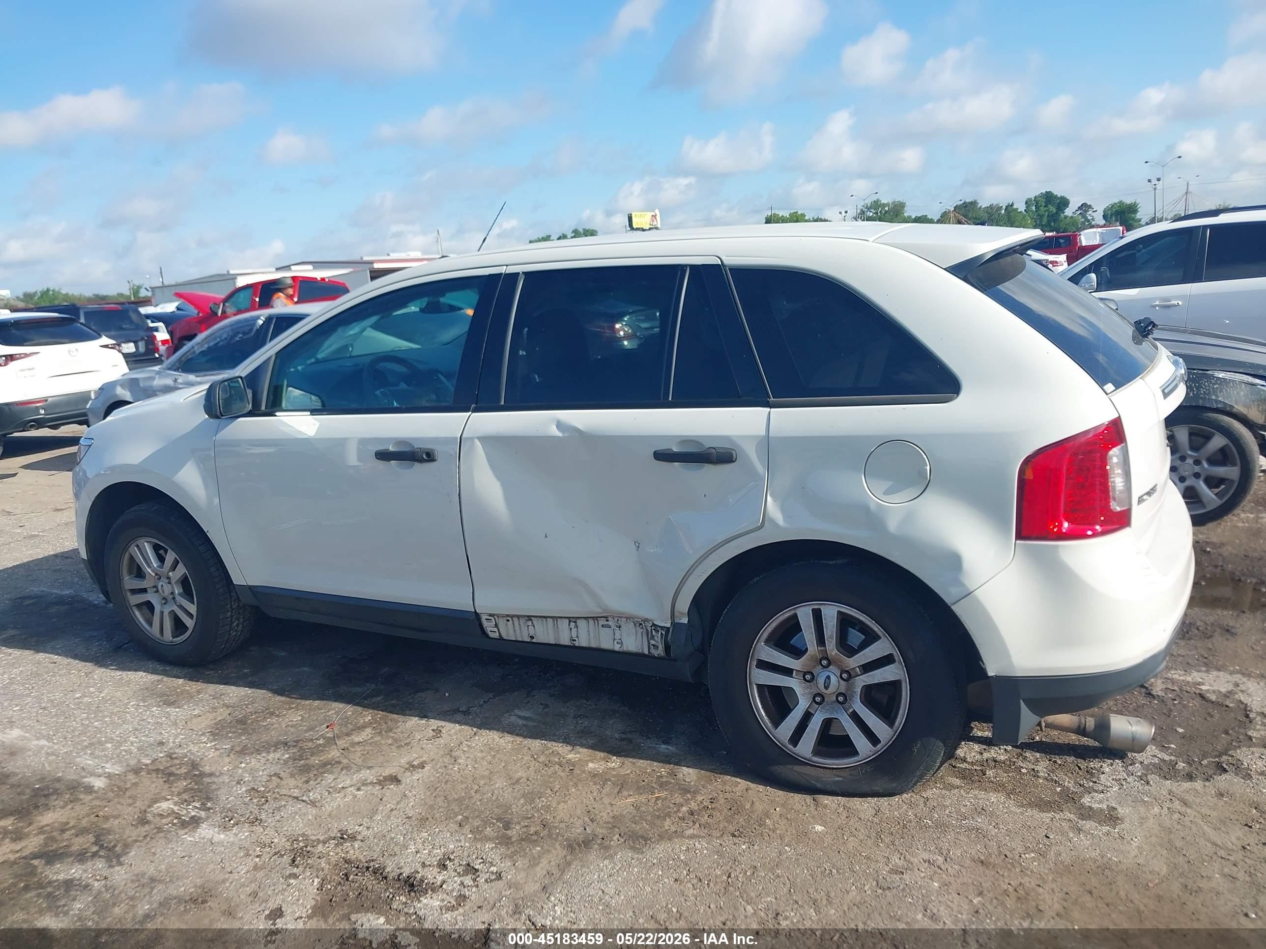 2013 Ford Edge Se White vin: 2FMDK3GCXDBA59831