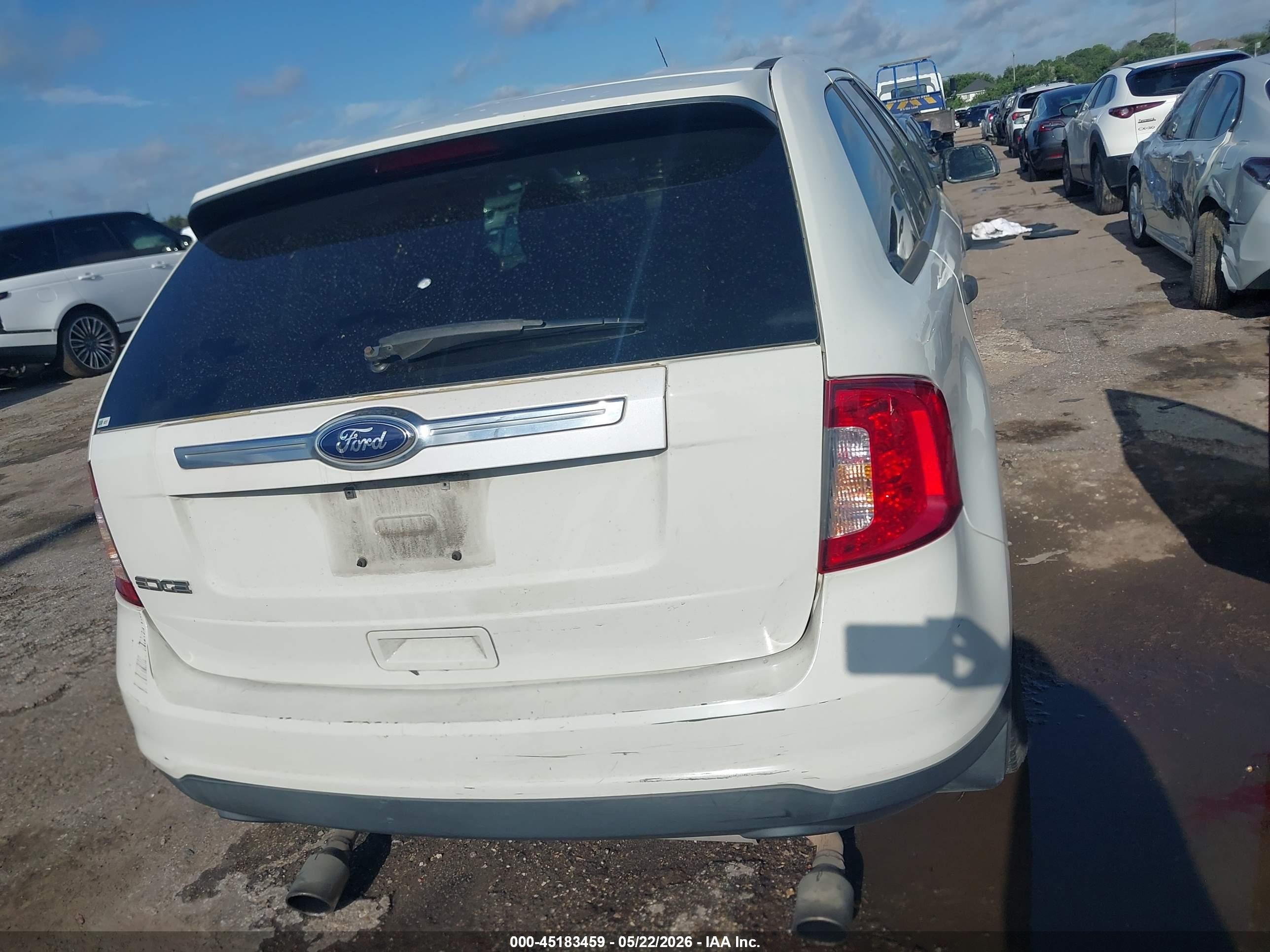 2013 Ford Edge Se White vin: 2FMDK3GCXDBA59831