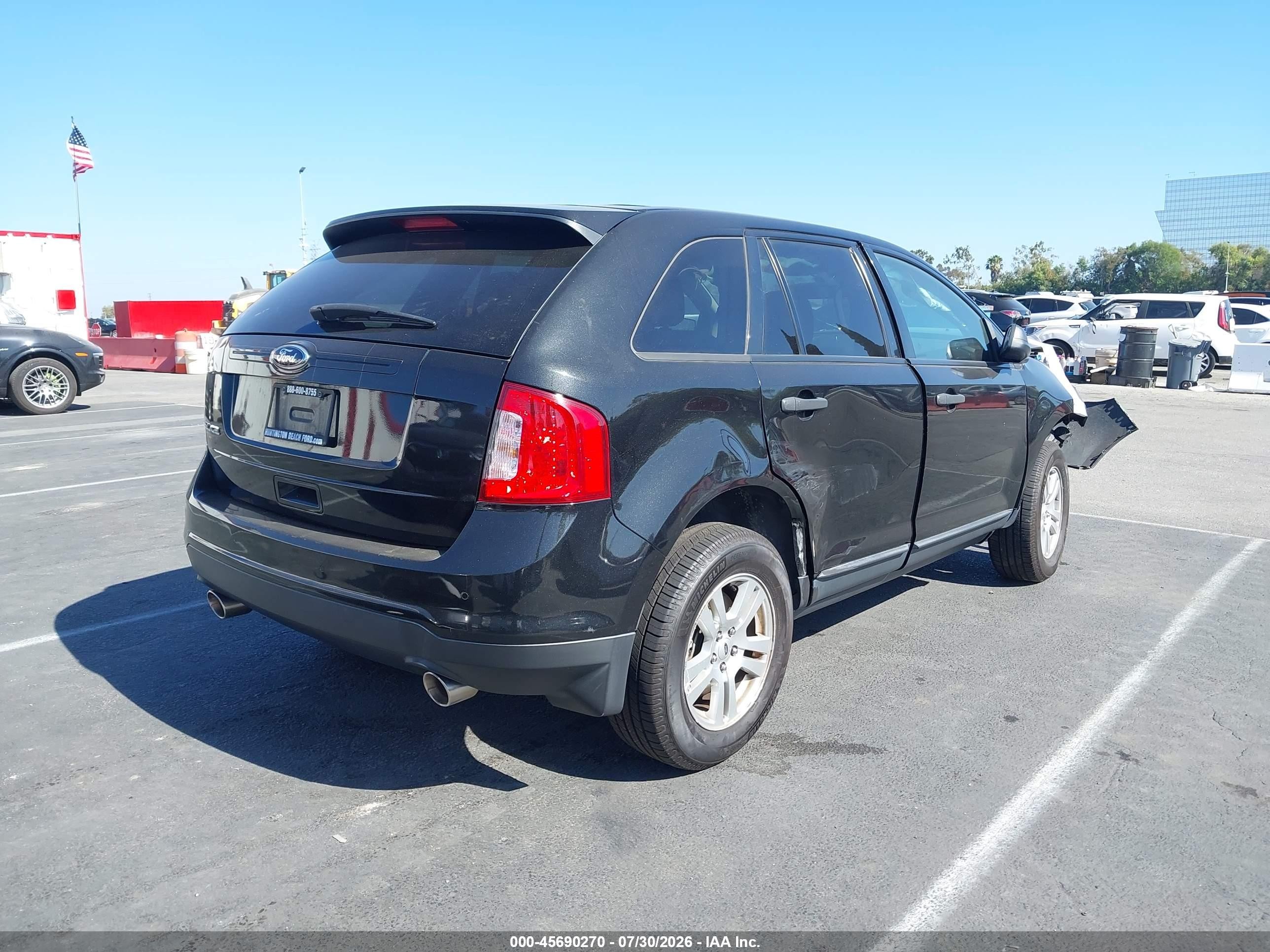 2013 Ford Edge Se Black vin: 2FMDK3GCXDBA68397