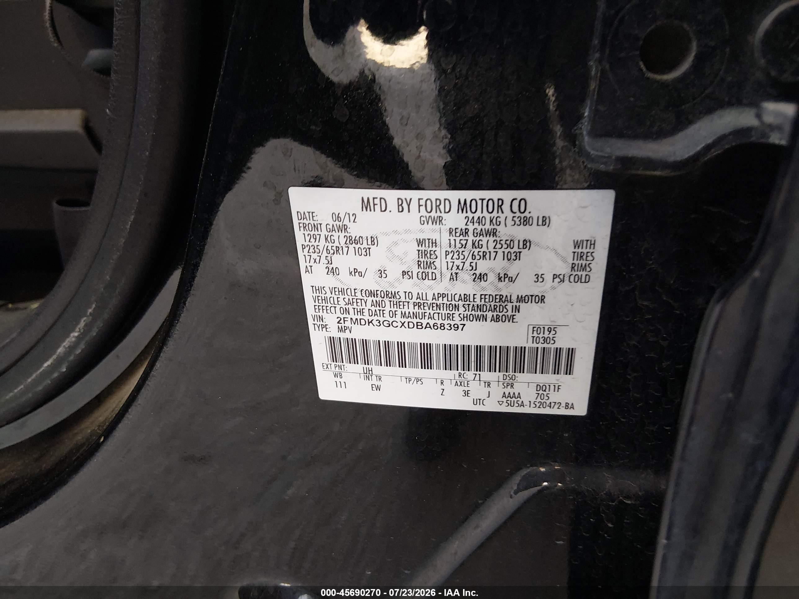 2013 Ford Edge Se Black vin: 2FMDK3GCXDBA68397